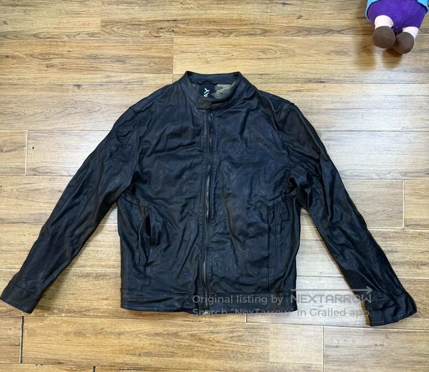 Replay Replay Men's Leather Motorcycle Jacket. Size US L / EU 52-54 / 3 - 1 Thumbnail