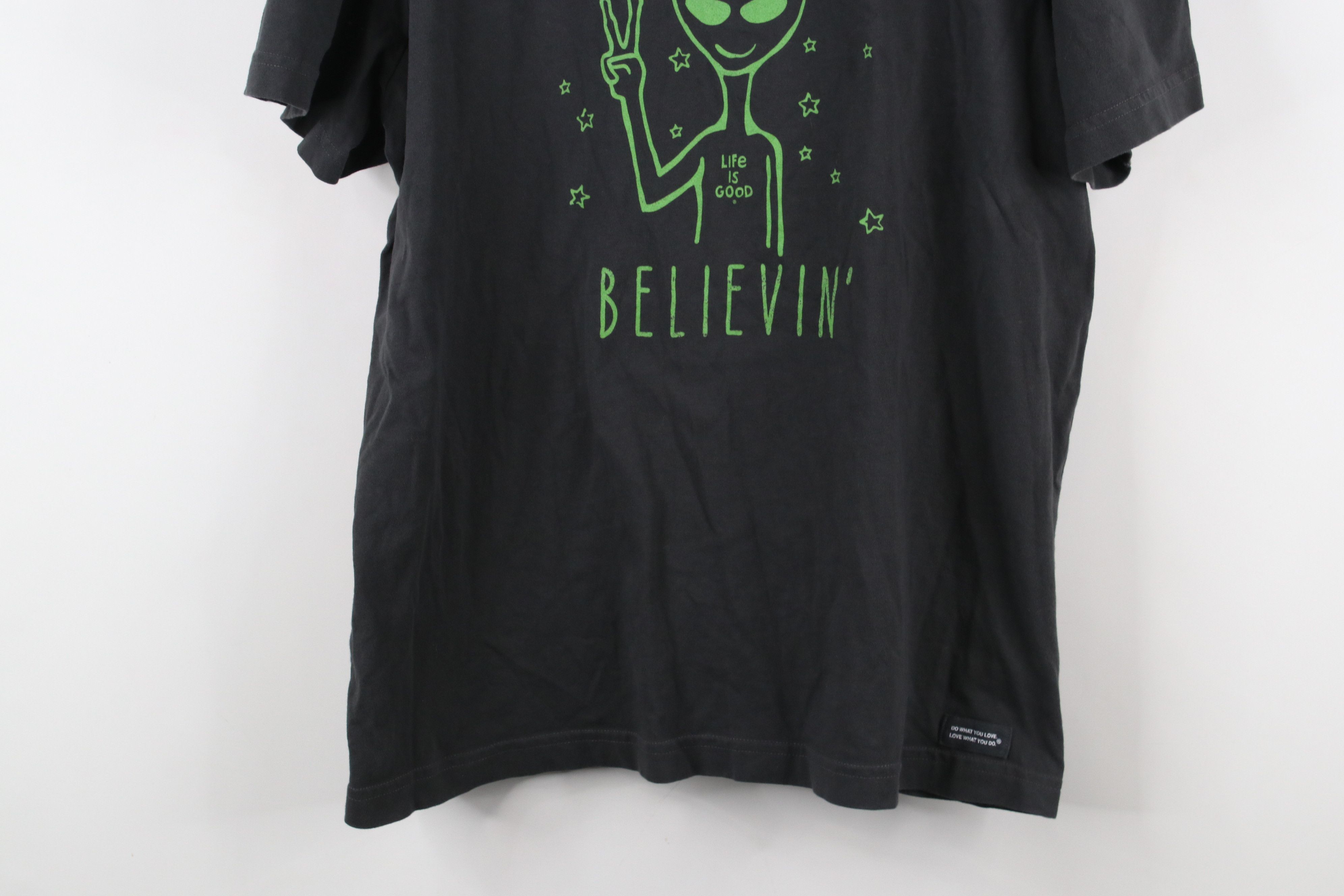 Life is Good × Vintage Life Is Good Spell Don't Stop Believing Alien Space T-Shirt Size US L / EU 52-54 / 3 - 3 Thumbnail