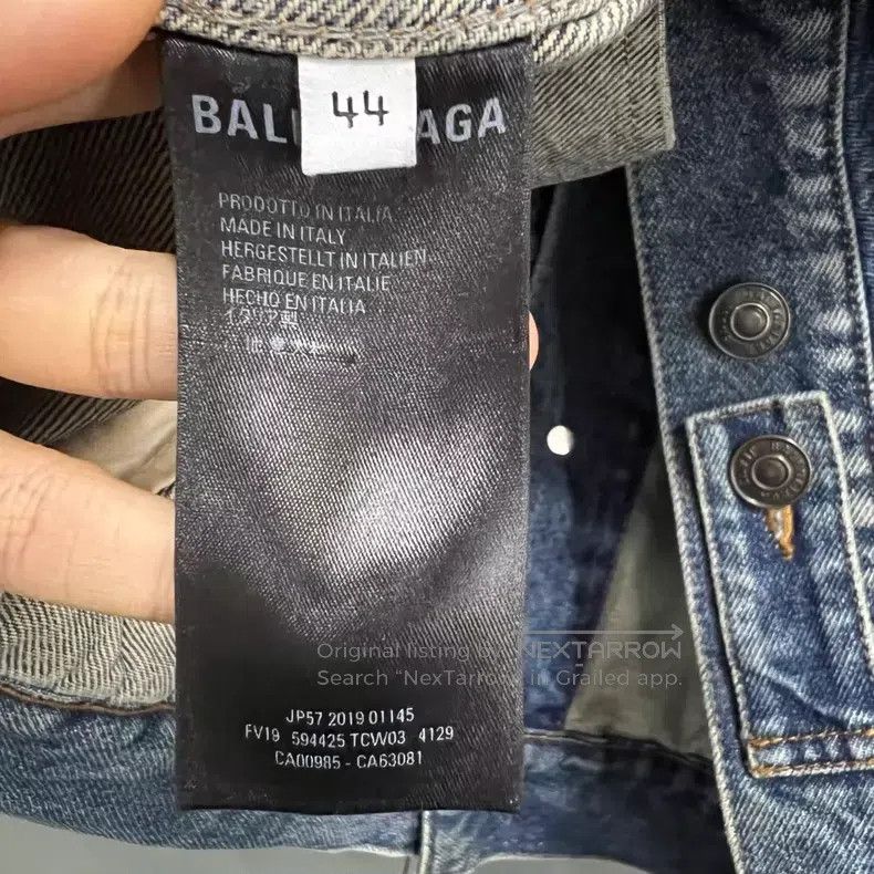 Balenciaga Balenciaga Embroidered denim jacket with logo on the back Size US S / EU 44-46 / 1 - 5 Thumbnail