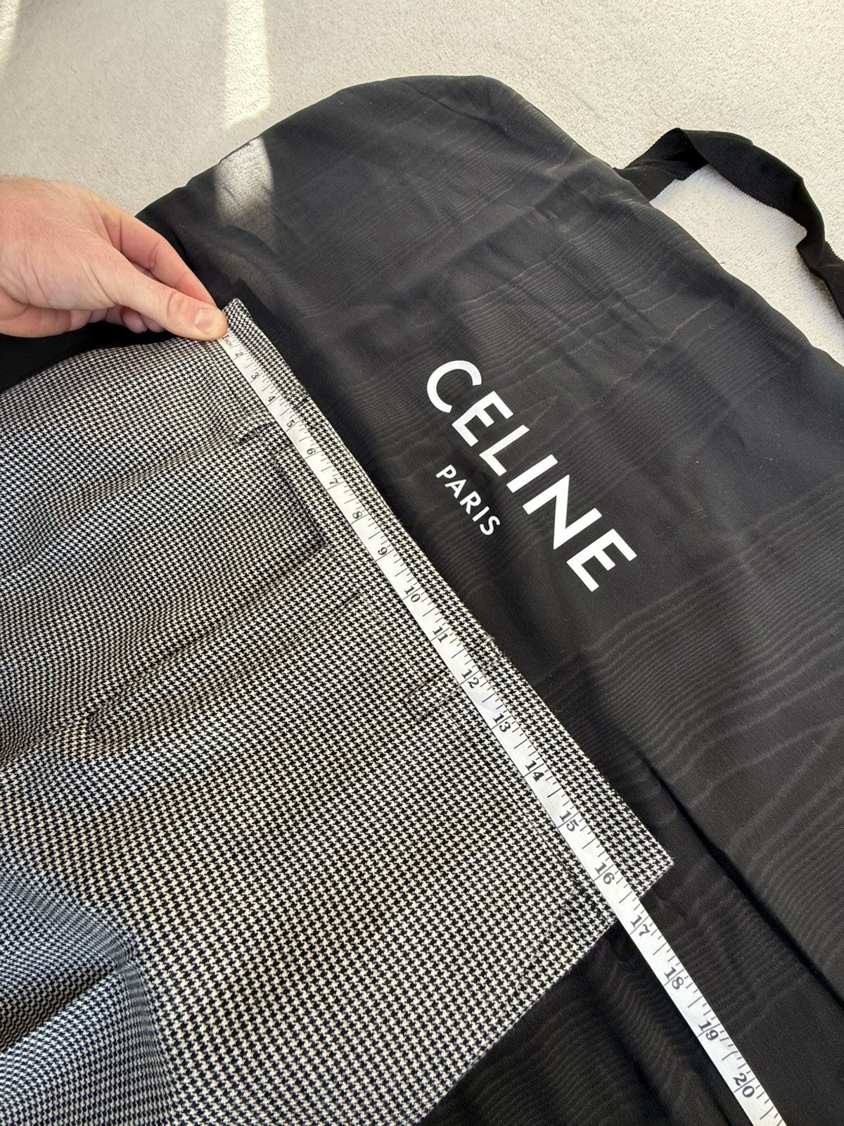 Celine SS23 Celine Houndstooth cashmere Flared Pants Hedi Slimane Size 40L - 8 Thumbnail