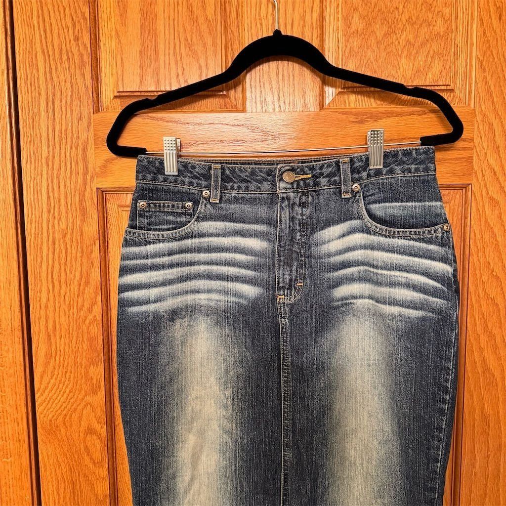 Other Newport News Jeanology Women's Long Denim Skirt Blue Size M Size 32" / US 10 / IT 46 - 3 Thumbnail