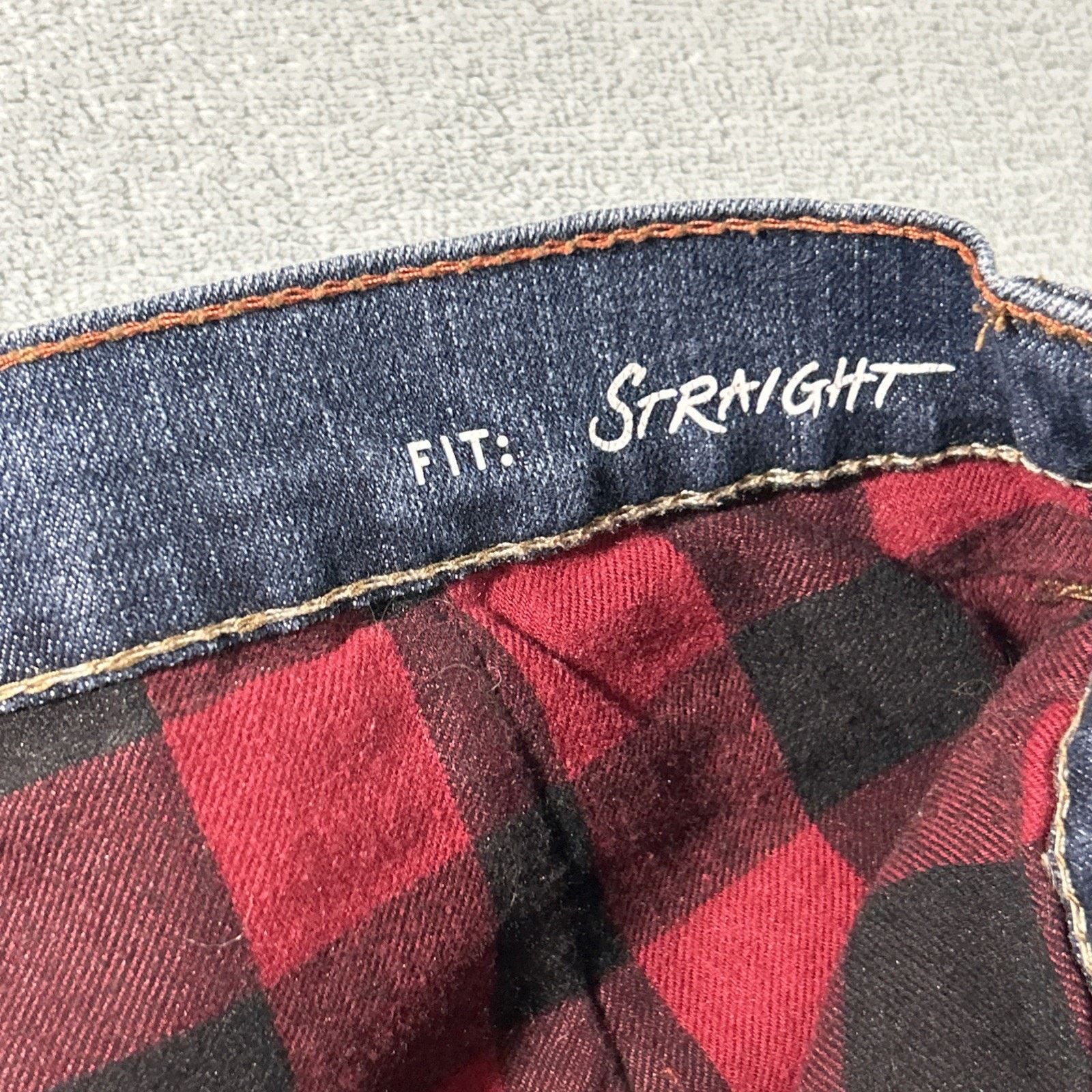 Eddie Bauer Straight Flannel Lined Jeans Men 32x30 Tartan Plaid Outdoors Size US 32 / EU 48 - 4 Thumbnail
