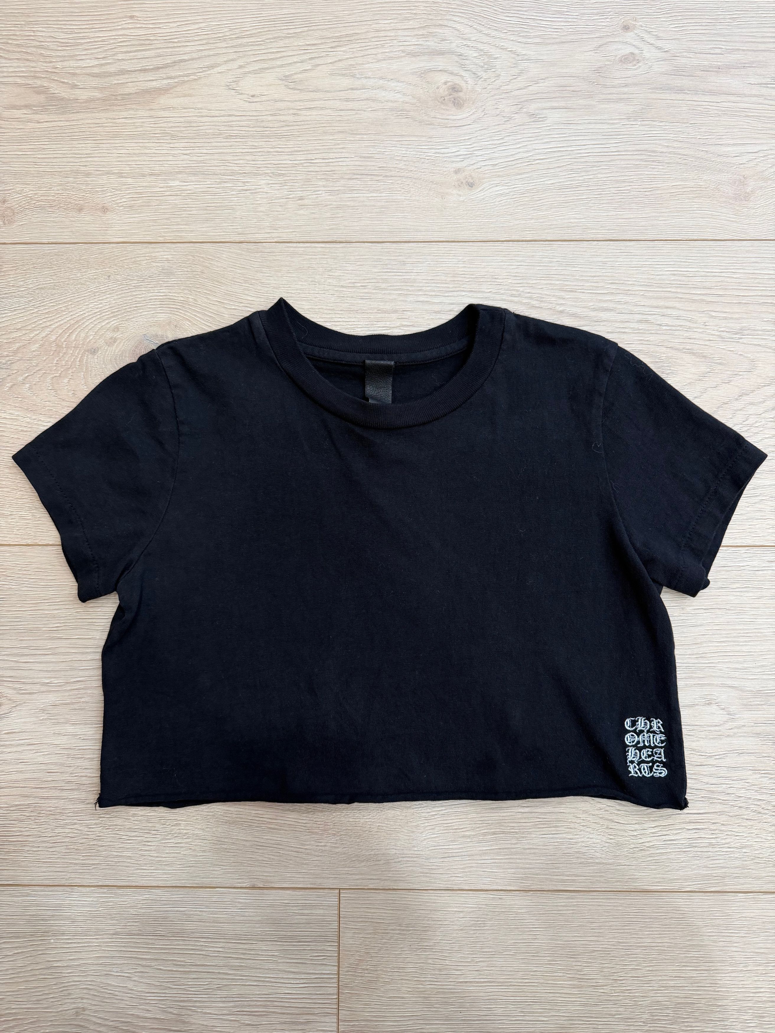 Chrome Hearts Script Logo Short Sleeve Cotton Cropped T Shirt Tee Small S Size S / US 4 / IT 40 - 2 Thumbnail