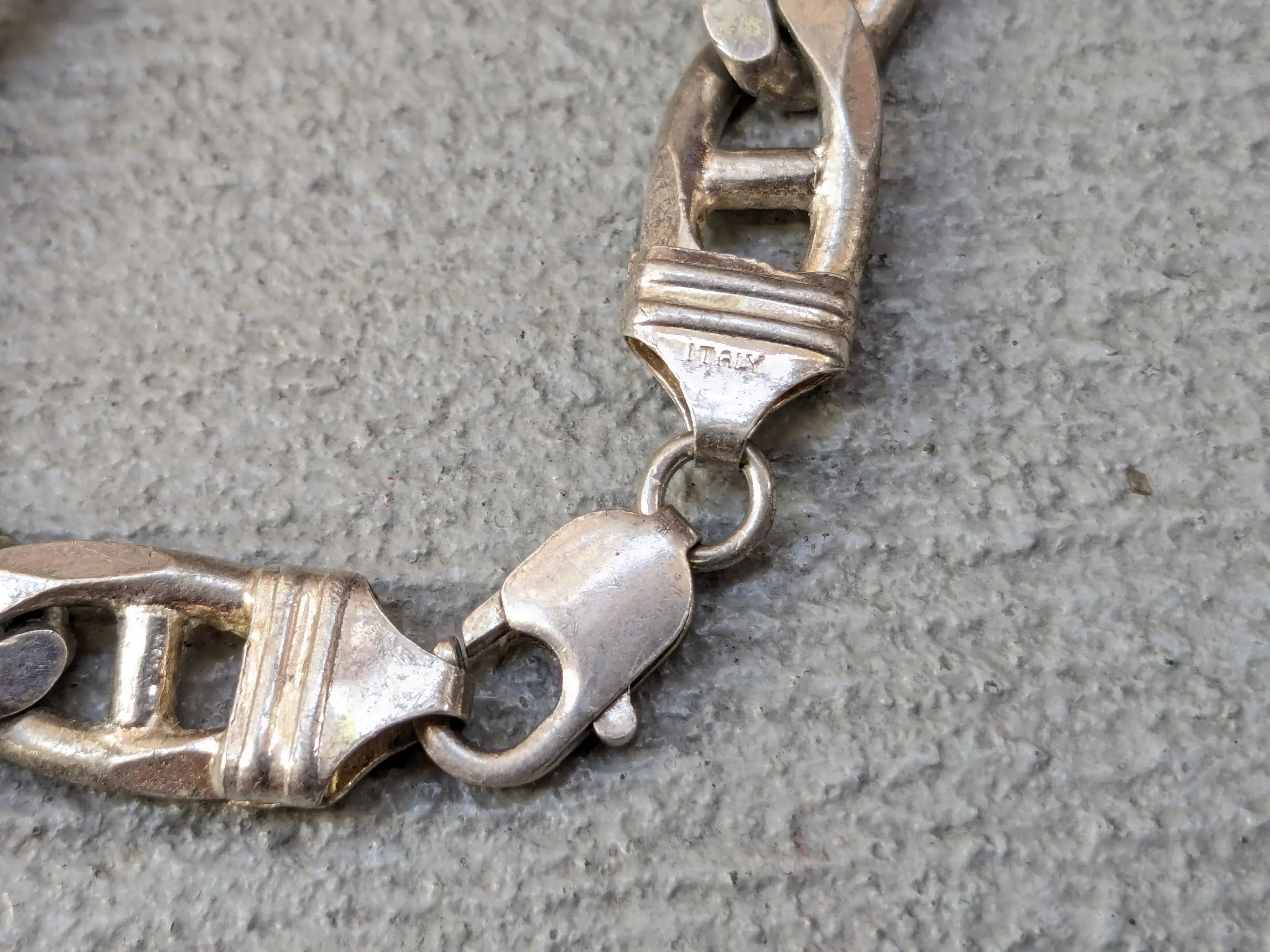 Other Vintage Sterling Silver Mariner Bracelet Chunky Biker Punk Size ONE SIZE - 10 Thumbnail
