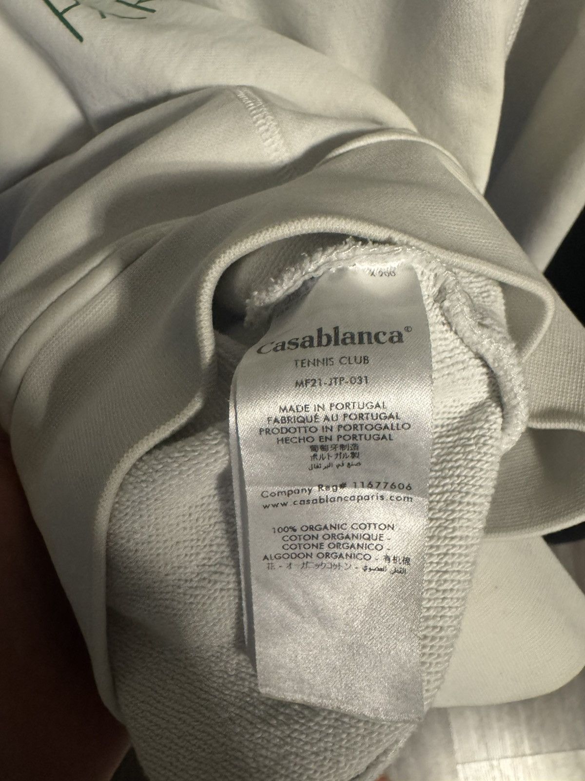 Casablanca Casablanca Off White Embroidered Crest Logo Sweatshirt Size US S / EU 44-46 / 1 - 3 Thumbnail