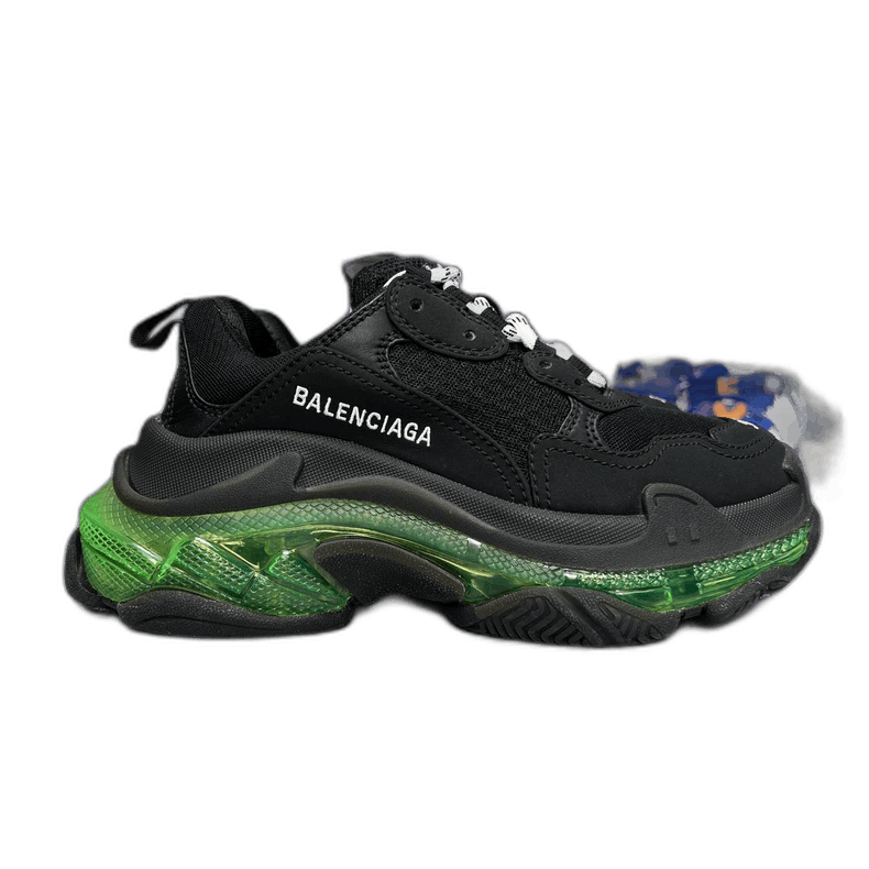 Balenciaga Balenciaga Triple S Black Green Sneakers-2505 Size US 5 / IT 35 - 1 Thumbnail