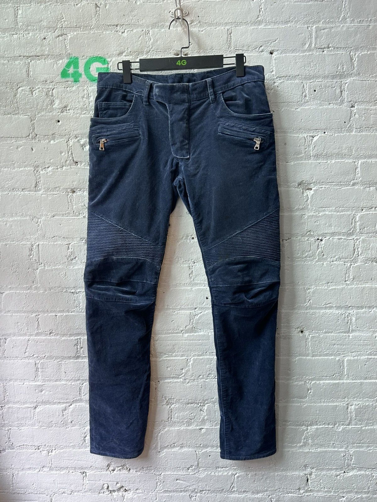 Balmain BALMAIN DECARIN COURDEROY BIKER PANTS SZ 32 Size US 32 / EU 48 - 1 Thumbnail