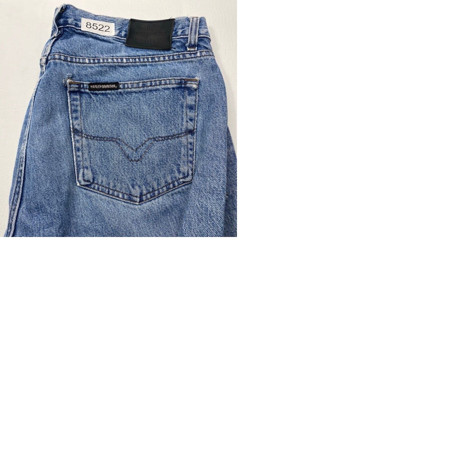 Harley Davidson Harley-Davidson Men's Jeans 36x32 Distressed Denim Blue Biker Motor Clothes Bike Size US 36 / EU 52 - 10 Thumbnail