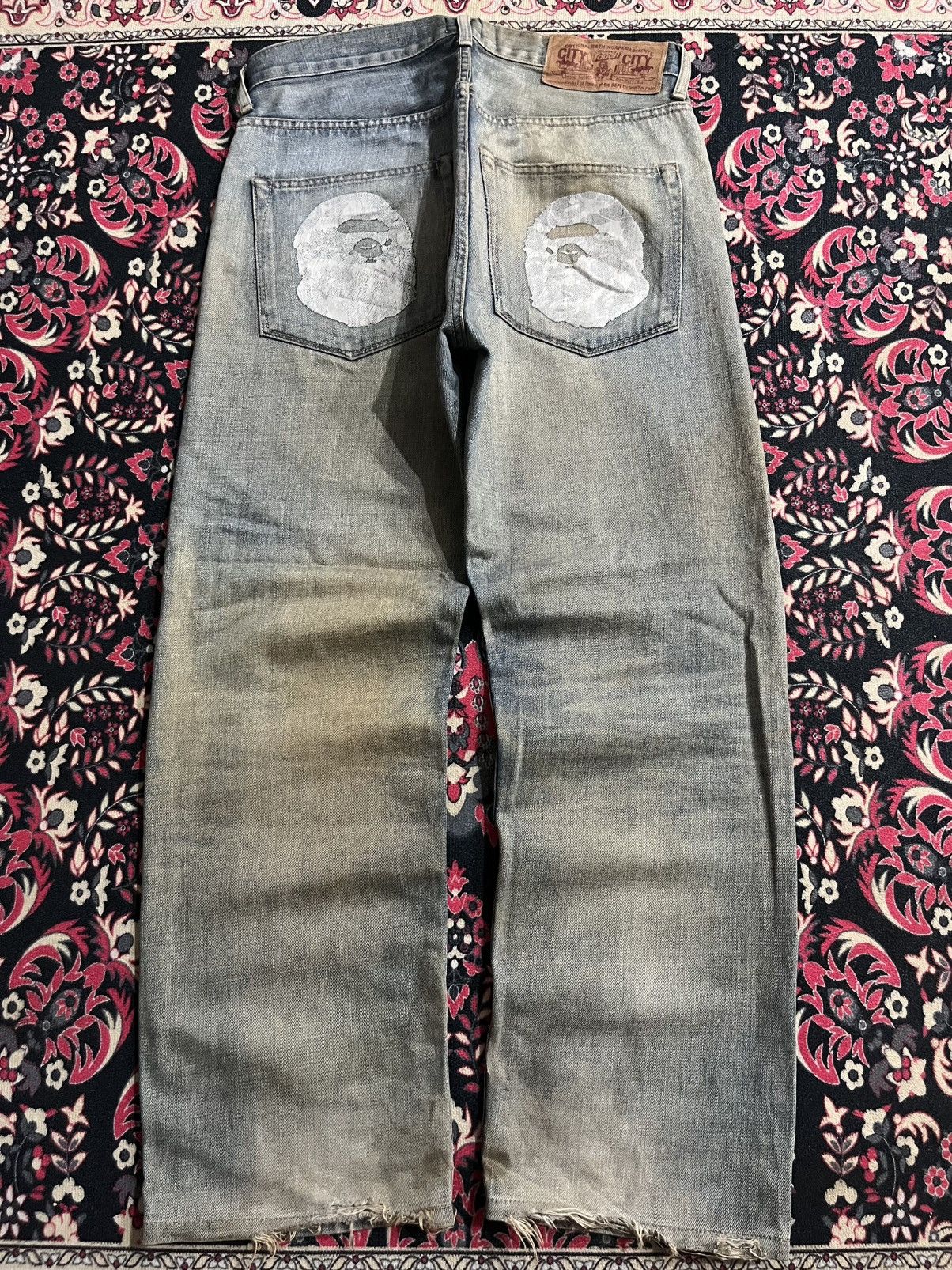 Bape Vintage A Bathing Ape BAPE Daicock Ape Head Ripped Jeans Size US 30 / EU 46 - 1 Thumbnail