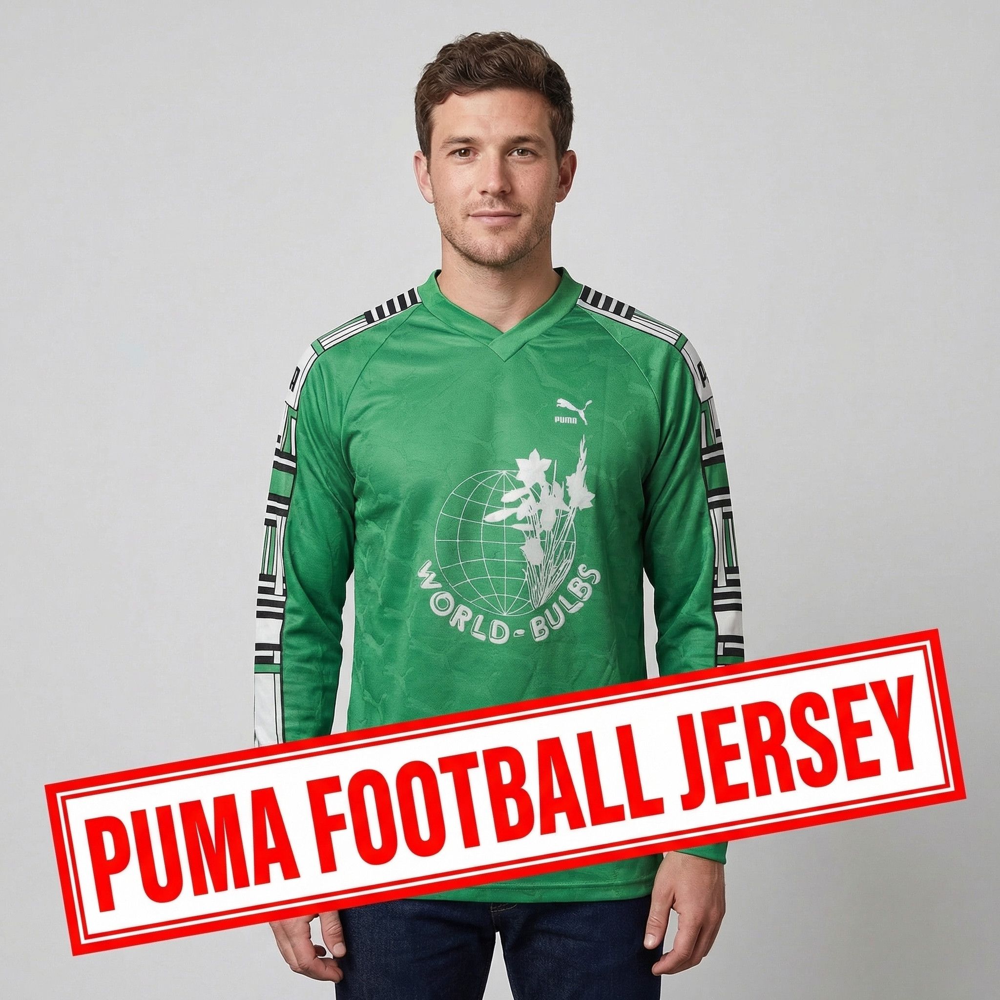Puma Vintage PUMA Football Jersey – World Bulbs Sponsor Size US M / EU 48-50 / 2 - 1 Thumbnail