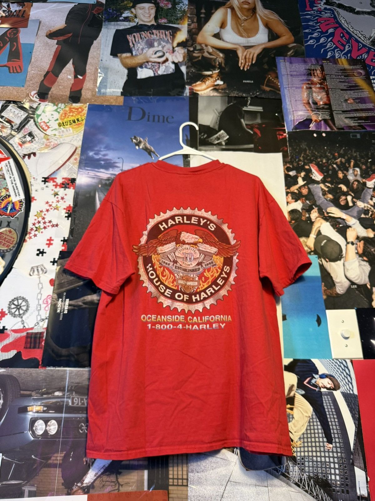 Harley Davidson Harley Davidson ©1997 House of Harleys CA tee red XL Size US XL / EU 56 / 4 - 7 Thumbnail