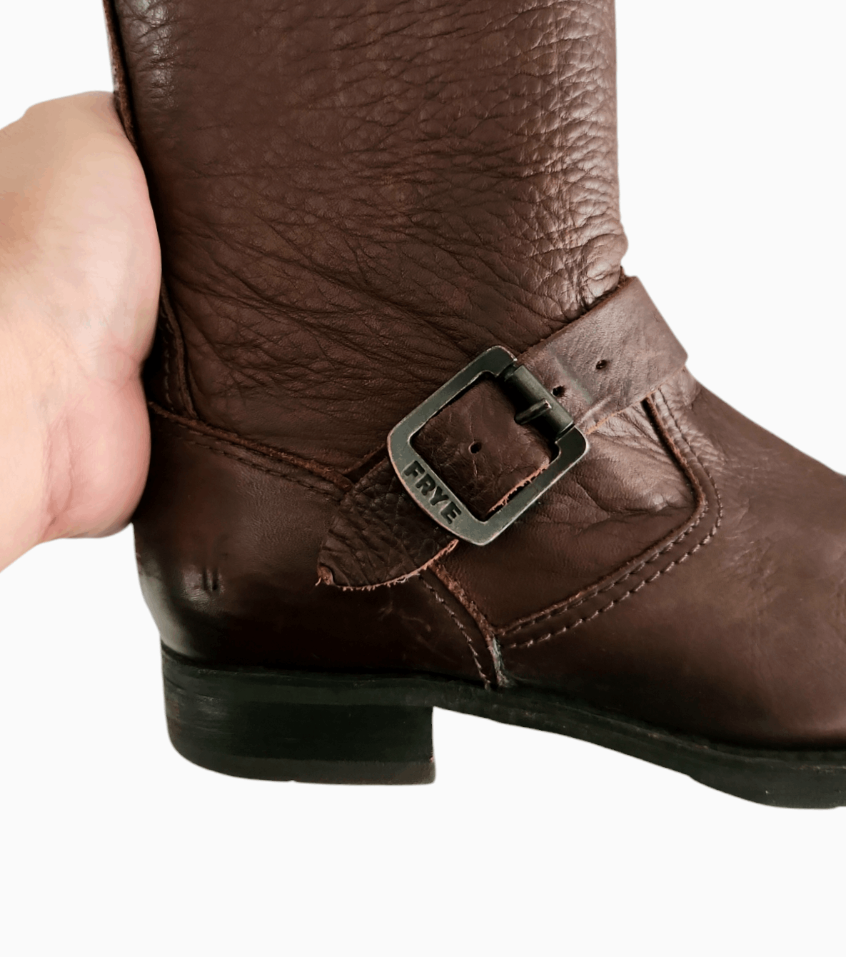Frye FRYE SLOUCH Tall Brown Leather Motorcycle style Boots SZ 9 Size US 9 / IT 39 - 10 Thumbnail