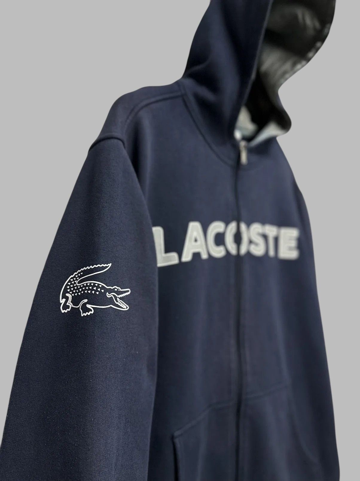 Lacoste Blue Lacoste Hoodie Vintage Sport Casual Crocodile Street Size US L / EU 52-54 / 3 - 5 Thumbnail
