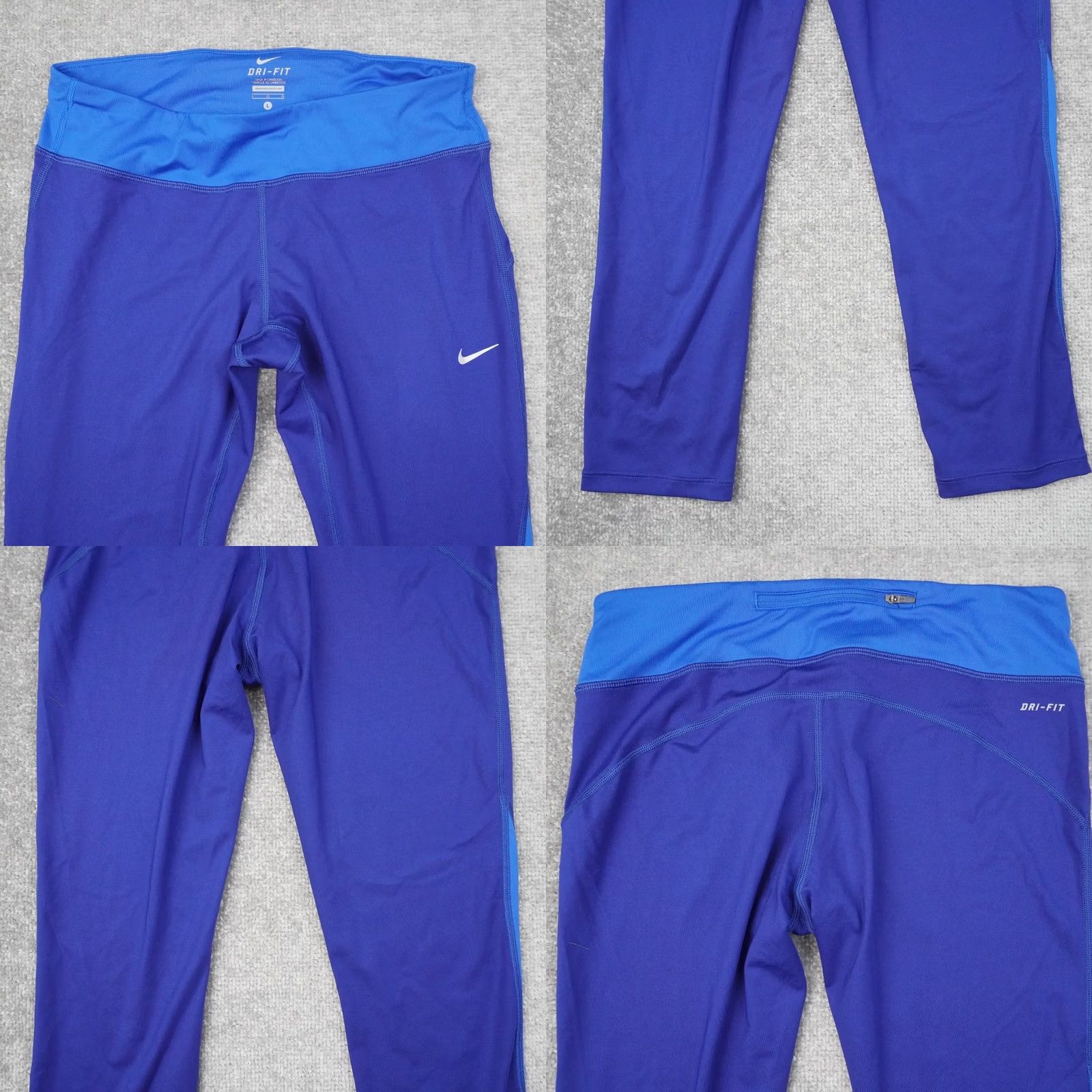 Nike Nike Women's Blue Dri Fit Legging Capri L Medium Athletic Casual Pants Sports Size 36" / US 14 / IT 50 - 8 Thumbnail