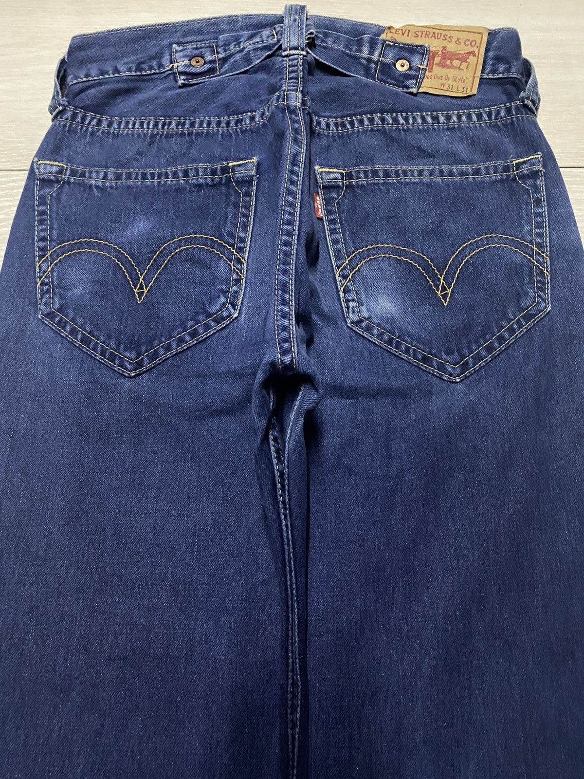 Levi's Levis 902 Blue Wash Ripped Baggy Jeans Size US 31 - 4 Thumbnail