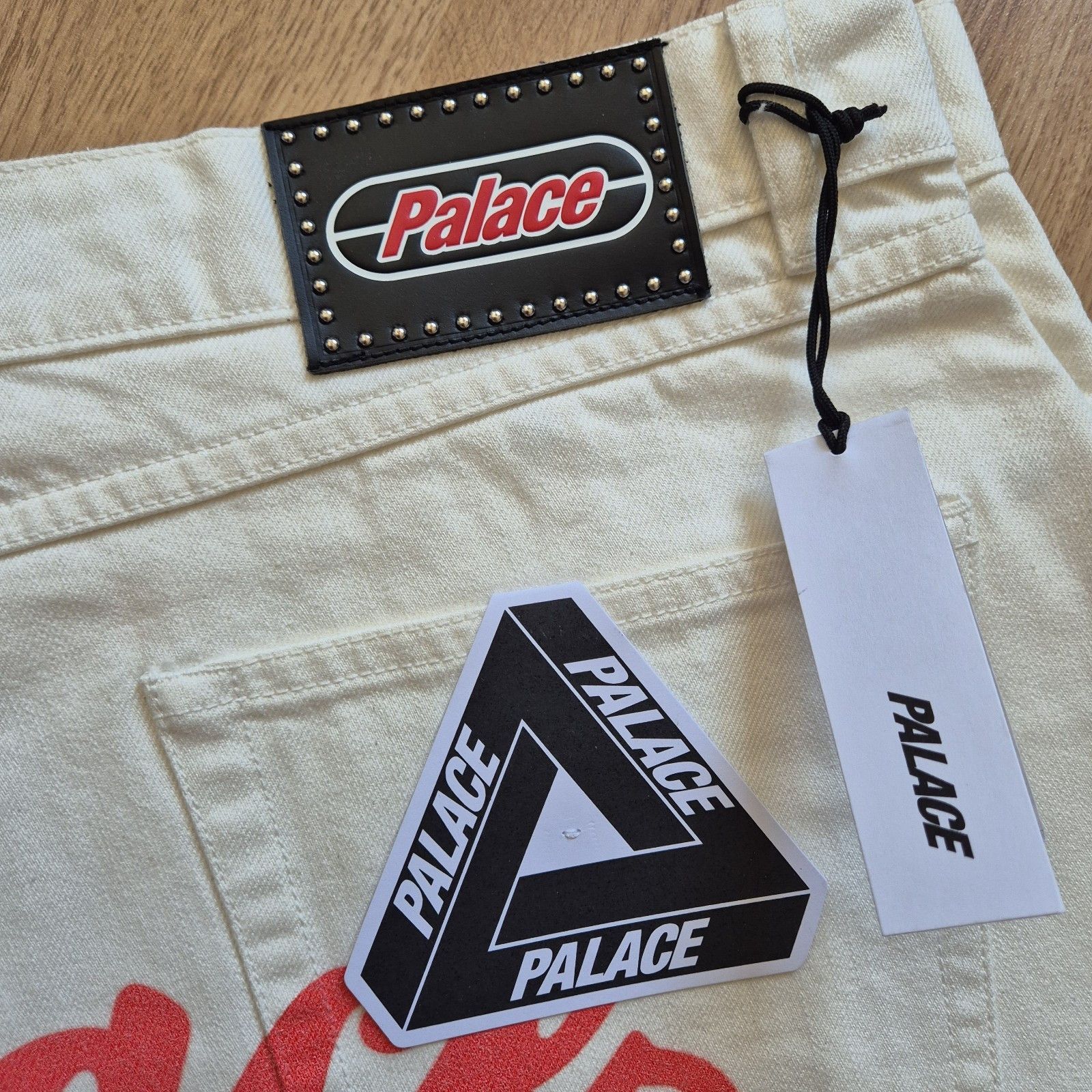Palace Palace Chain Script Jean Whisper White 36 Brand New SS23 Size US 36 / EU 52 - 6 Thumbnail