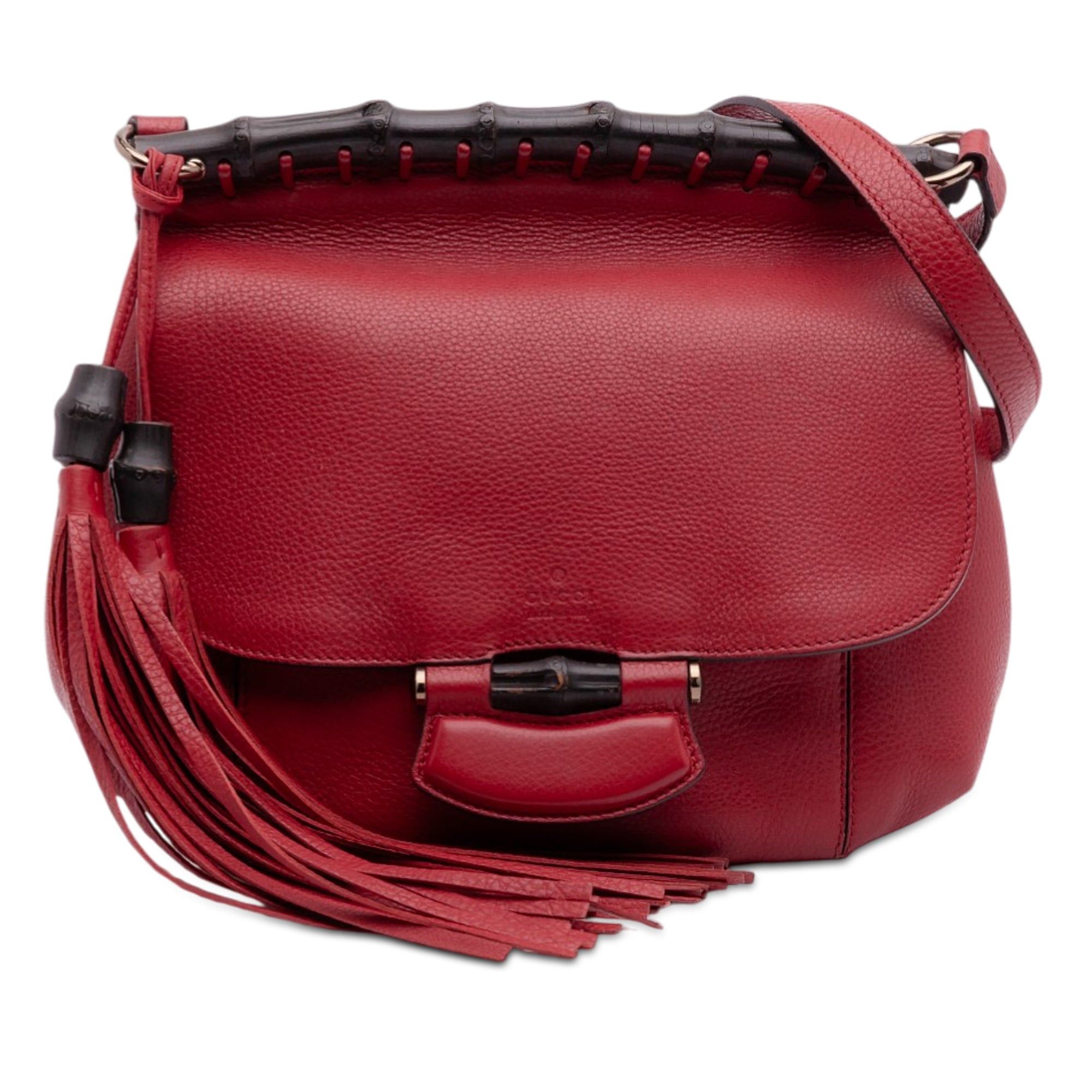 Gucci Medium Leather Bamboo Nouveau Fringe Crossbody Size ONE SIZE - 1 Thumbnail