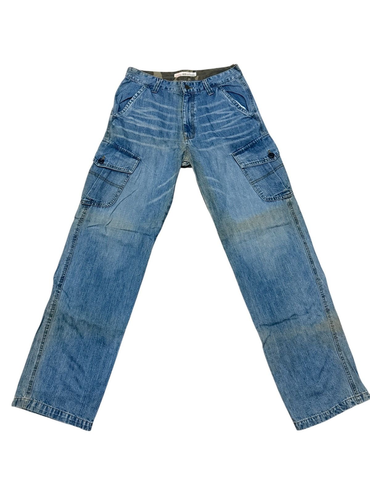Hanes Baggy Hanes Denim Cargo Pants Multipocket / Streetwear Size US 30 / EU 46 - 2 Thumbnail