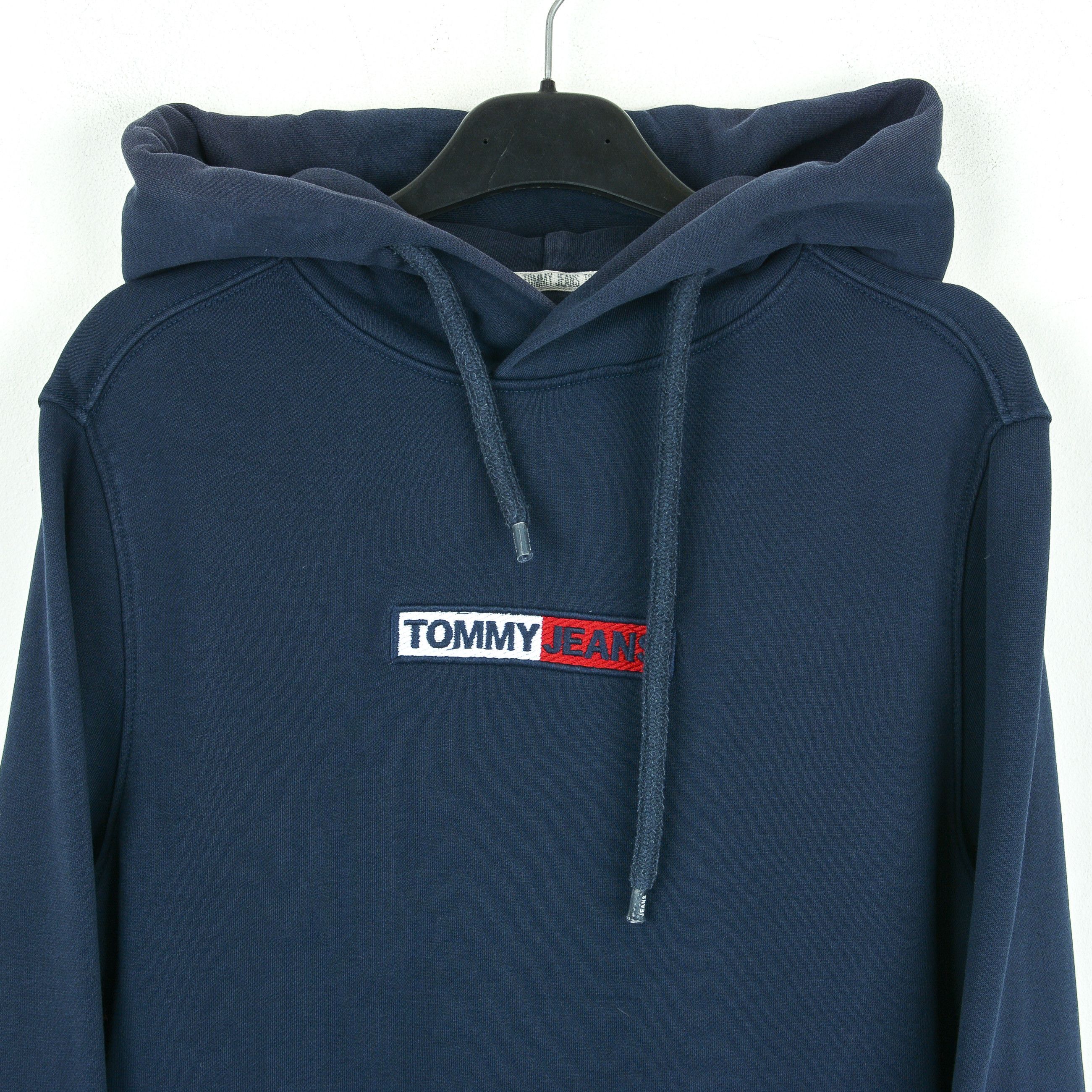 Tommy Hilfiger Logo Navy Cotton Hoodie Sweatshirt Pullover Jumper Sweater Size US S / EU 44-46 / 1 - 2 Thumbnail
