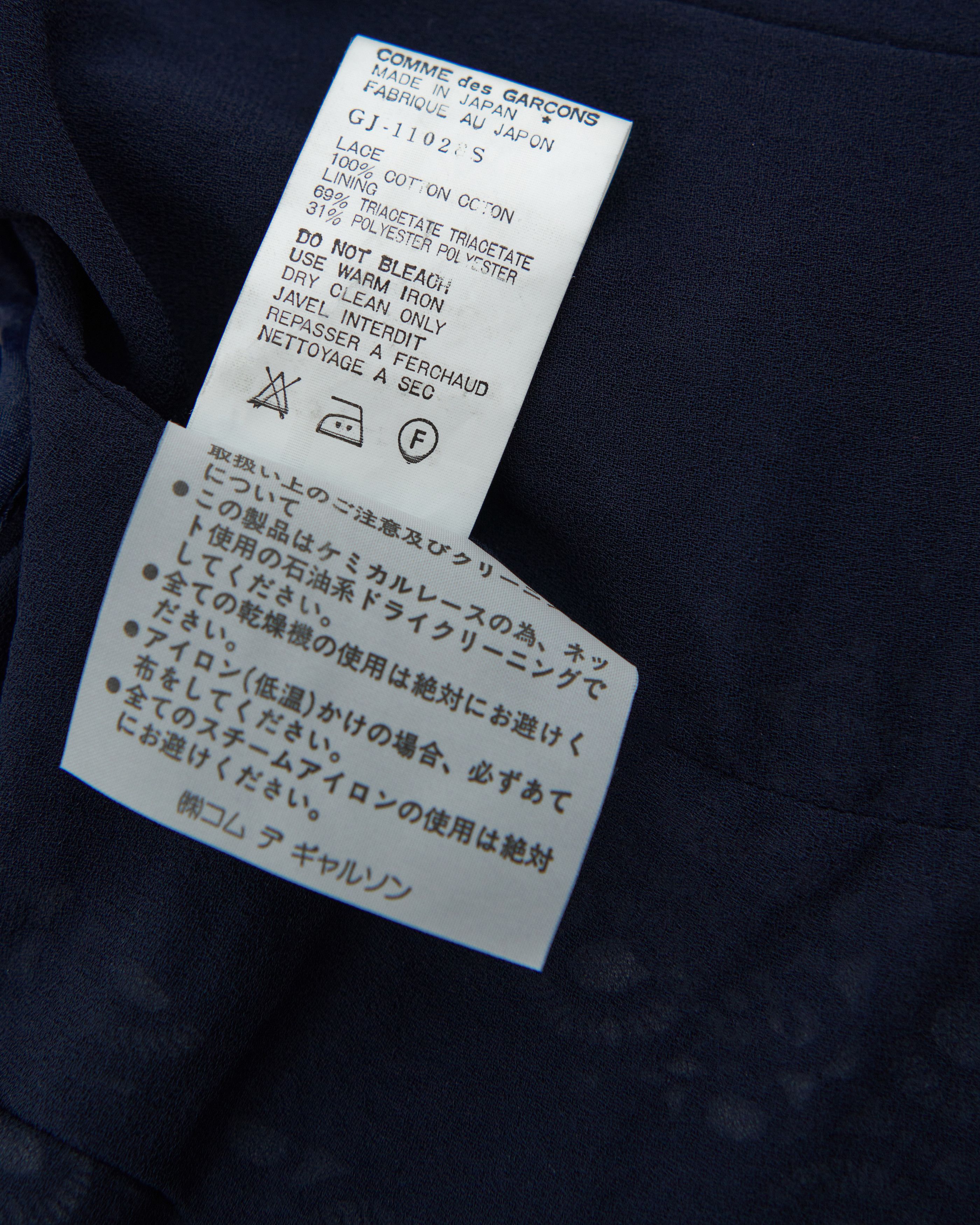 Comme des Garcons F/W 1990 Blue sangallo lace jacket Size S / US 4 / IT 40 - 7 Thumbnail