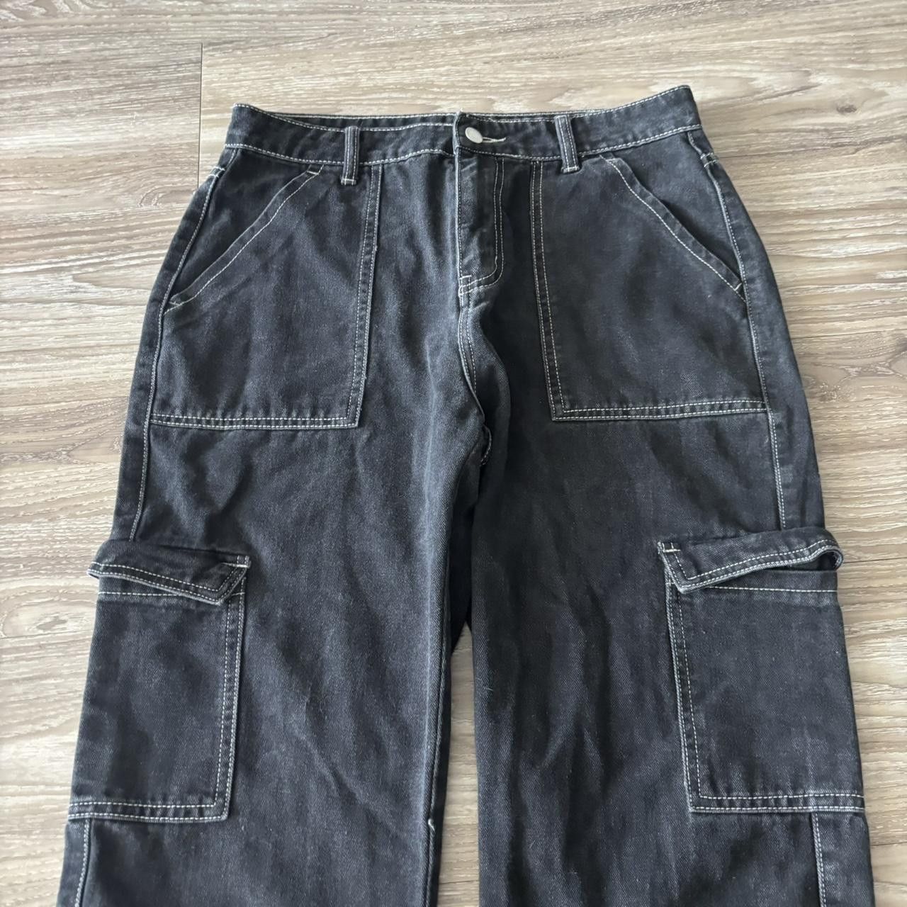 Japanese Brand Crazy Vintage Y2K/2000s Grunge Black Skater Cargo Pants! 30x29 Size US 30 / EU 46 - 4 Thumbnail