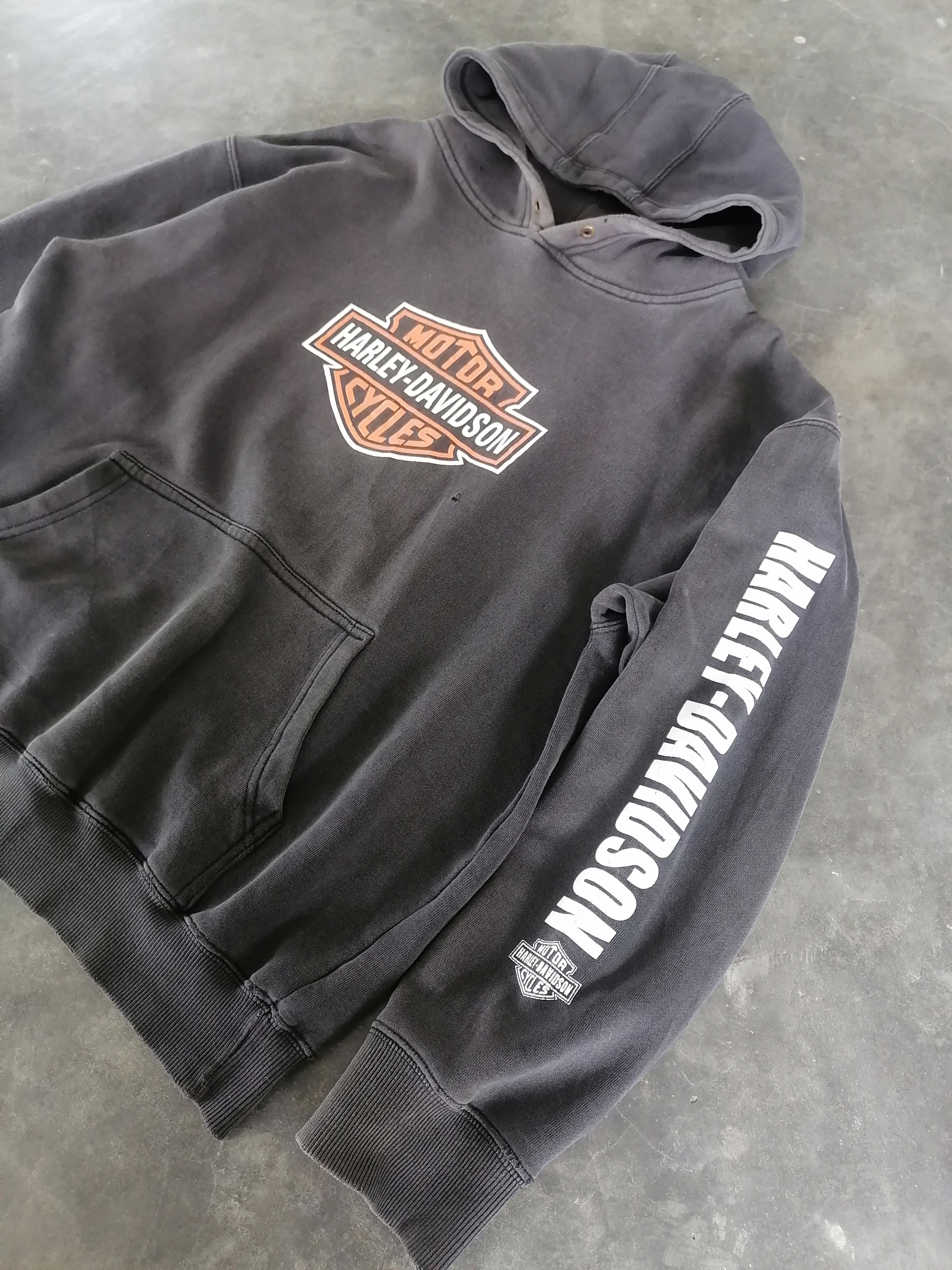 Harley Davidson Trashed Faded Vintage Harley Davidson Hoodies Size US M / EU 48-50 / 2 - 3 Thumbnail