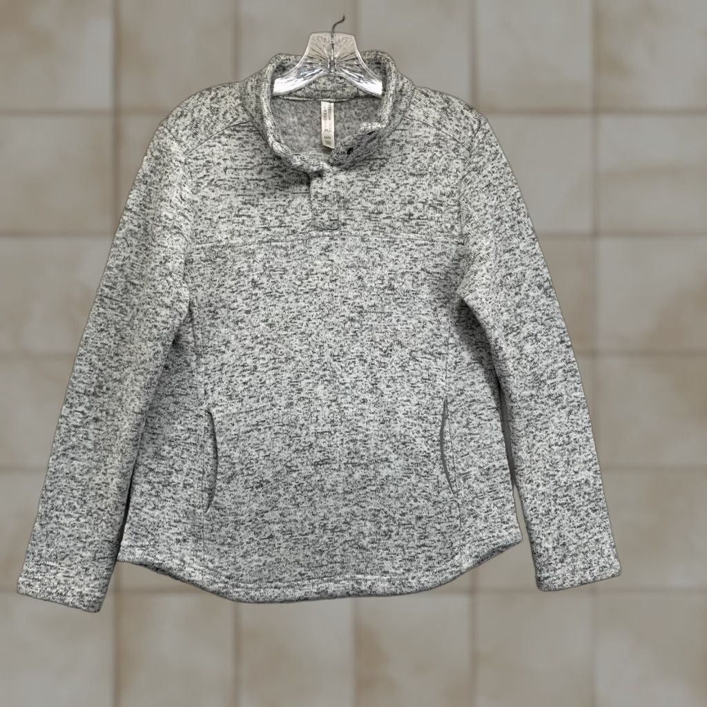 Kyodan KYODAN Pullover Women’s 1/4 Snap Side Pockets Medium Gray Freedom Trail EUC Womens Size M / US 6-8 / IT 42-44 - 1 Thumbnail