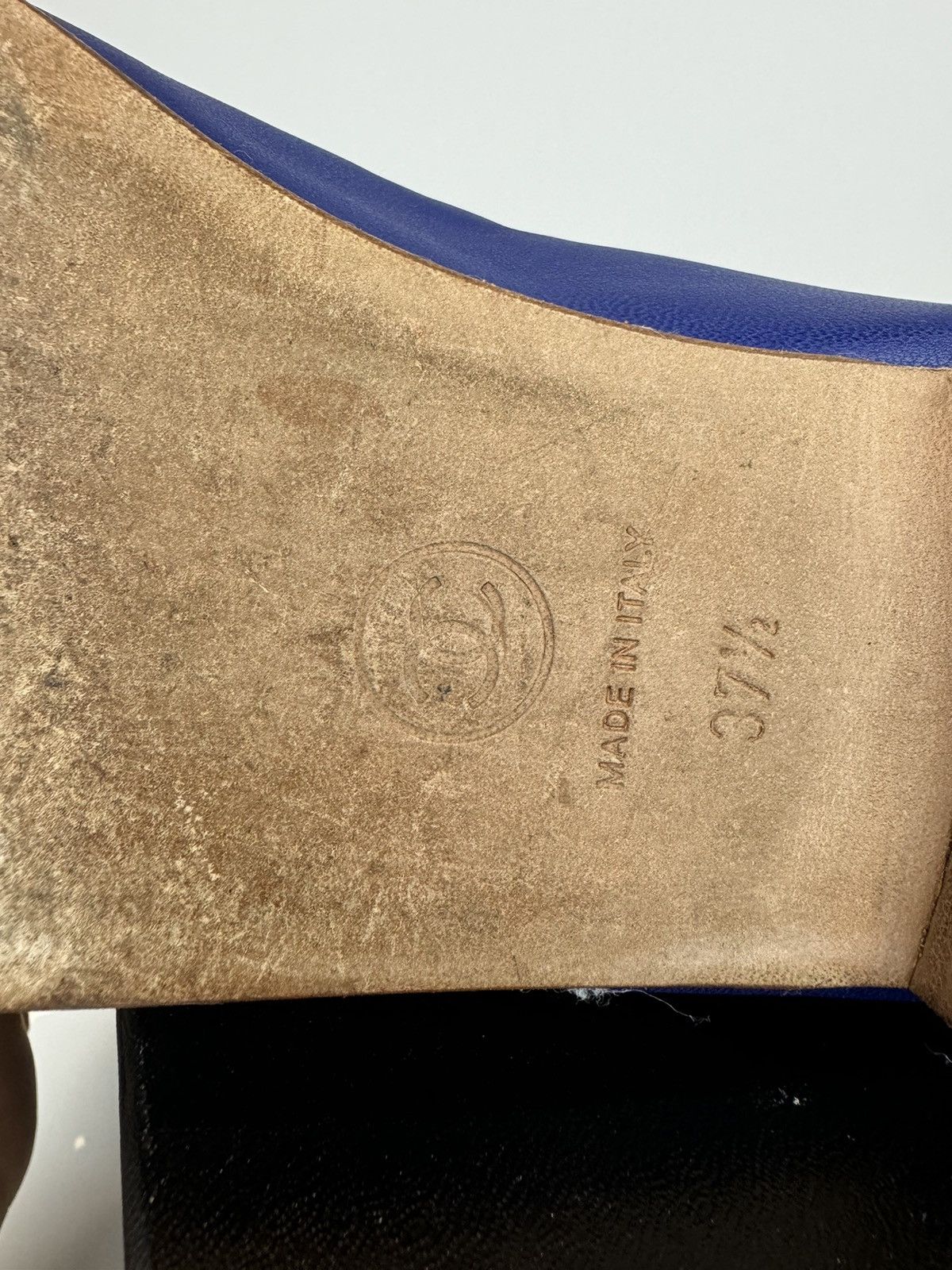 Chanel CHANEL NAVY BALLET FLATS Size US 6.5 / IT 36.5 - 5 Thumbnail