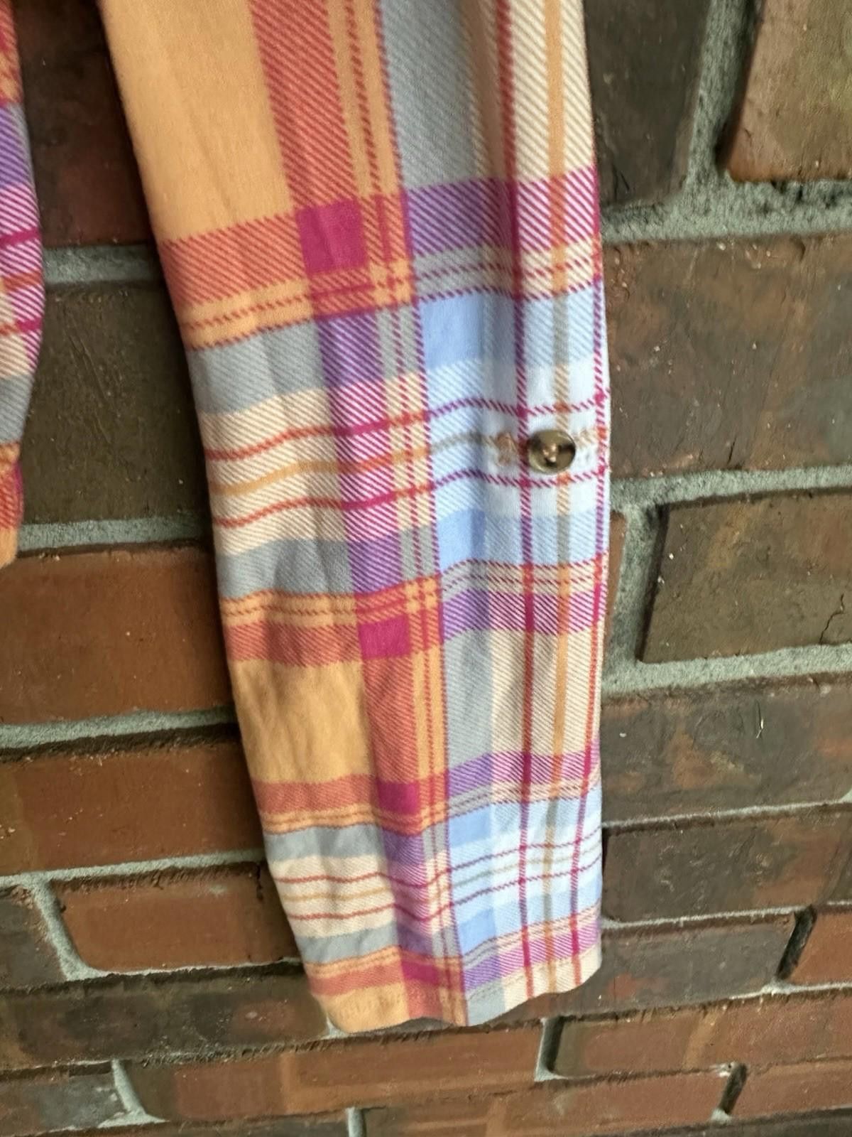 Designer No Comment Plaid Button Down Crop Top Large Size L / US 10 / IT 46 - 6 Thumbnail