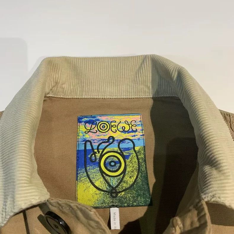 Loewe LOEWE Brown overalls with a leather badge on the back Size US XL / EU 56 / 4 - 3 Thumbnail