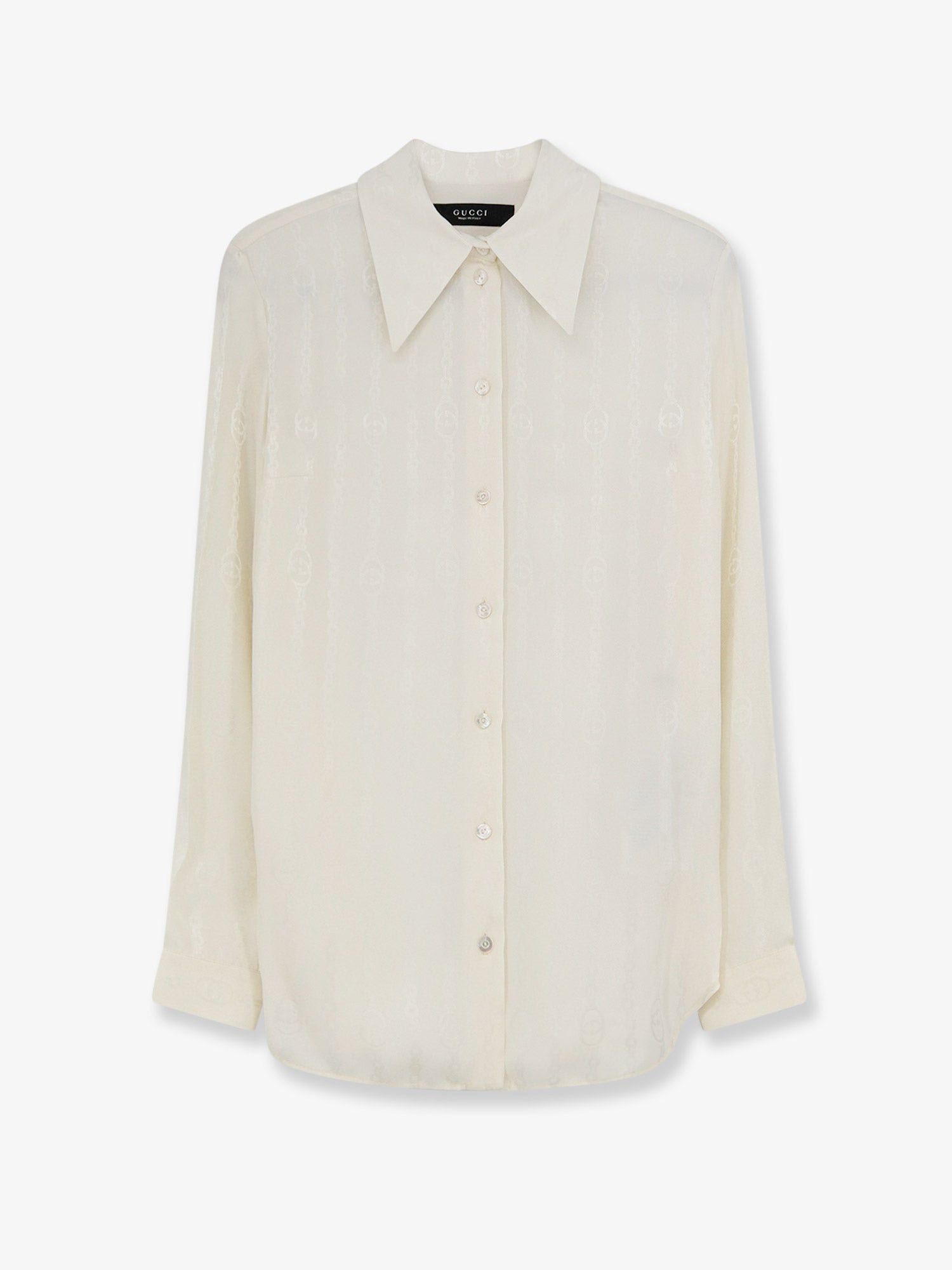 Gucci Silk Shirt With Iconic Print Tag Size It 42 Women - Usa Tariffs Included, Women's