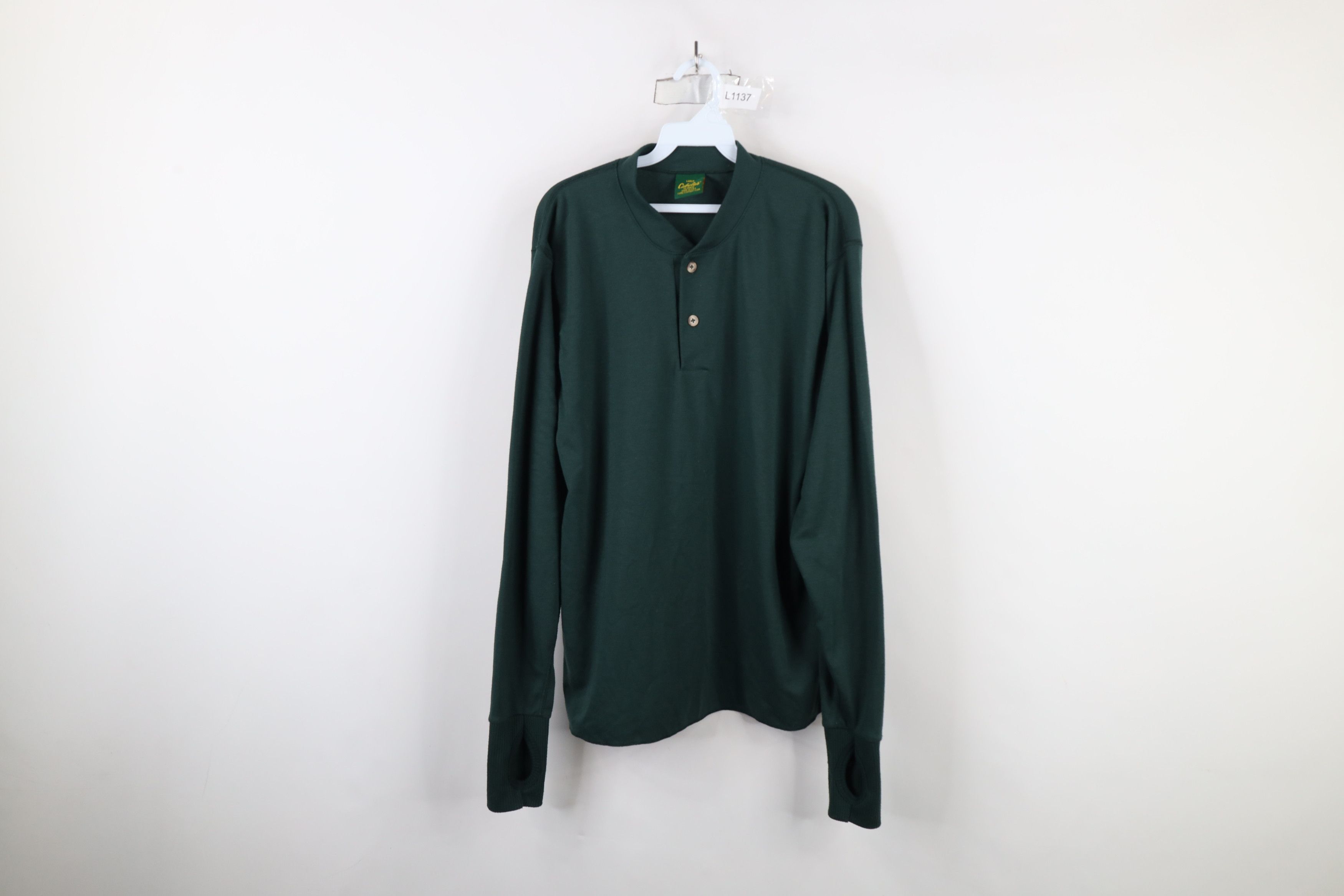 Cabelas × Vintage Vintage 90s Cabelas Knit Long Sleeve Henley T-Shirt USA Size US L / EU 52-54 / 3 - 1 Thumbnail