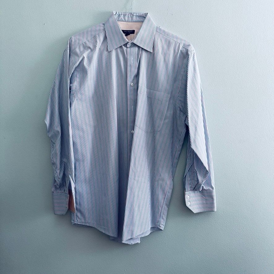 Ted Baker Ted Baker spring colored striped button down Size US L / EU 52-54 / 3 - 2 Thumbnail