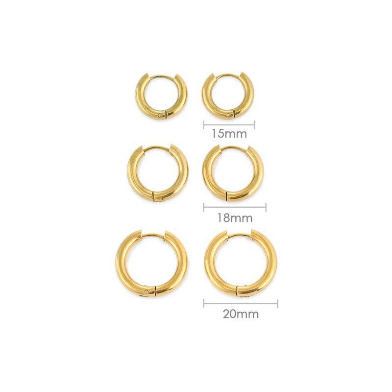 Jewelry × Sterling Silver Hip-hop Earrings One Pairs Chrome Jewelry Size ONE SIZE - 5 Thumbnail