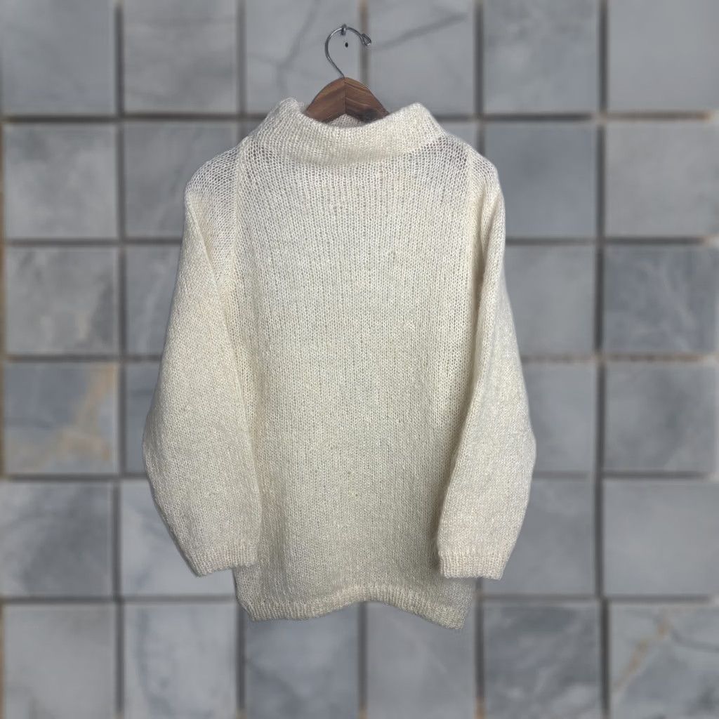 Vintage VINTAGE St Michael Black Mohair Blend Jumper Mock Neck Womens Size 38 Cardigan Size XS / US 0-2 / IT 36-38 - 1 Thumbnail