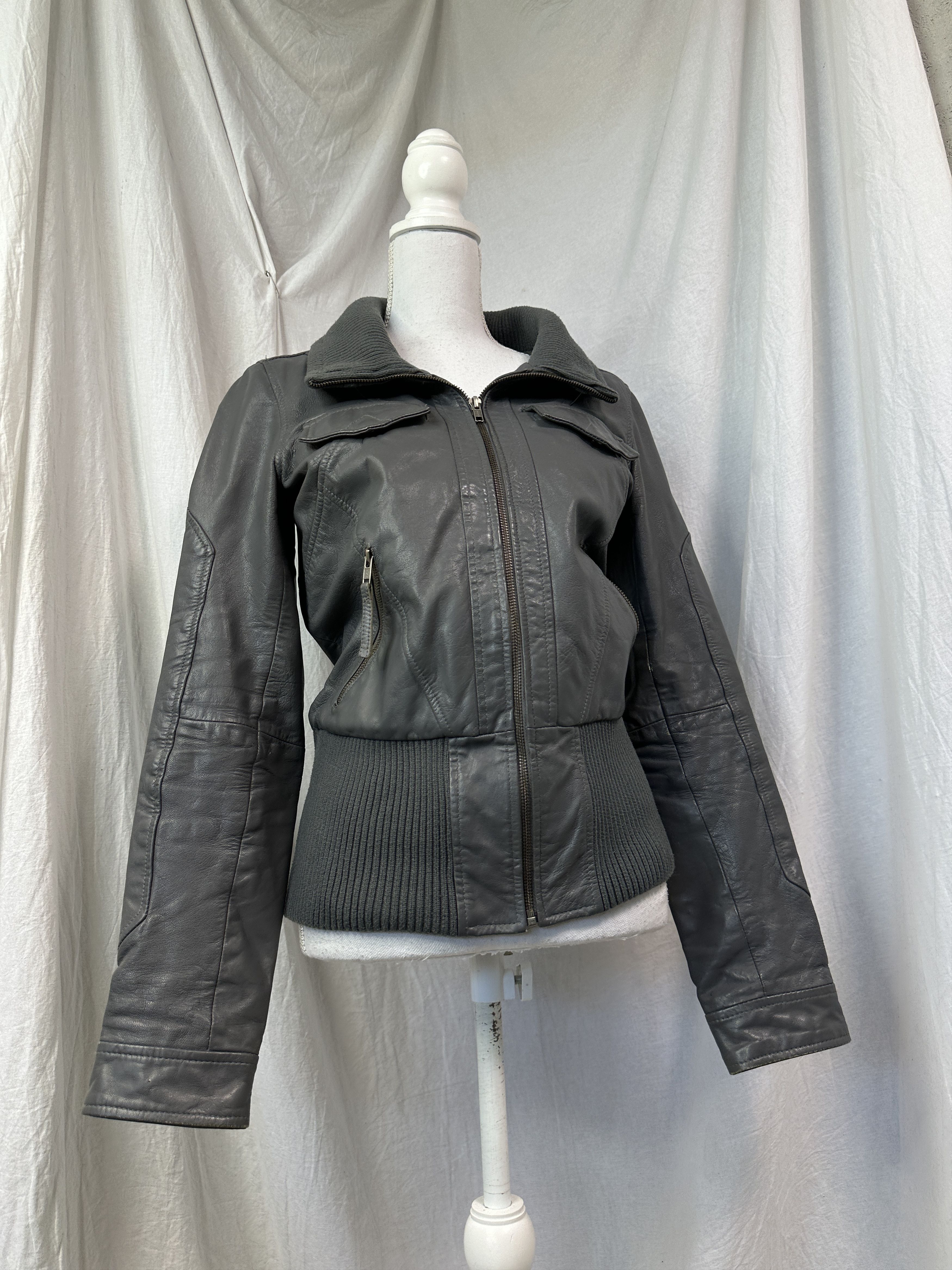 Vintage Vintage Leather Biker Moto Racing Big Collar Jacket 00s Size US M / EU 48-50 / 2 - 1 Thumbnail