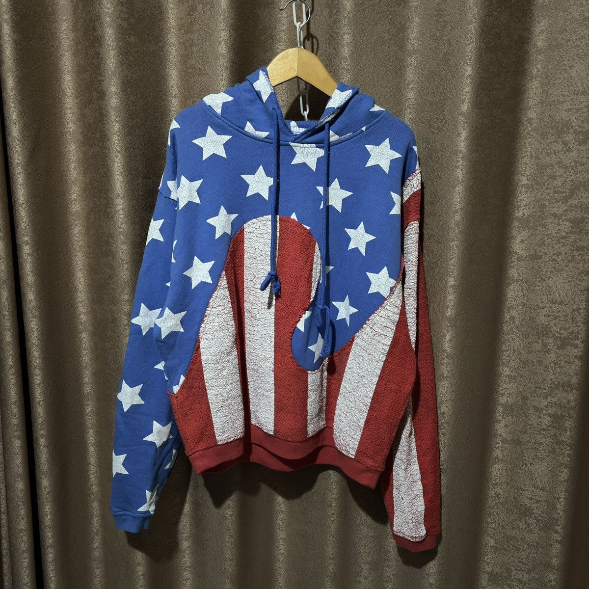 Star and Stripes Swirl Cotton Hoodie