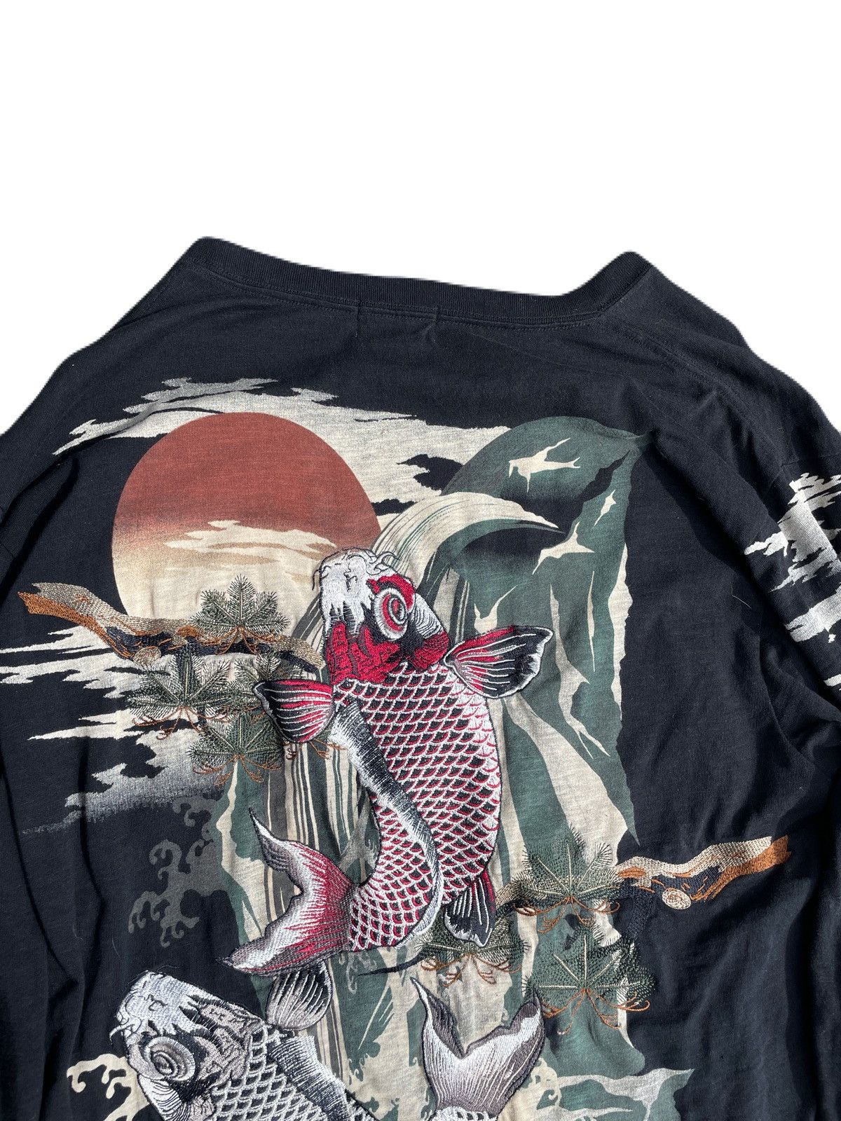 Japanese Brand 2000s Japanese Sukajan Yakuza Embroidery Long Sleeve Tee Size US XL / EU 56 / 4 - 5 Thumbnail