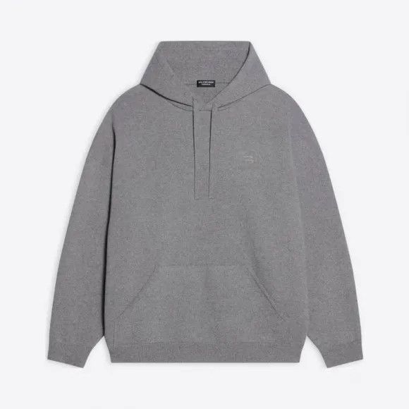 Balenciaga o1mt1gz0924 Sporty B Cosy Hoodie in Grey Size US XL / EU 56 / 4 - 1 Thumbnail