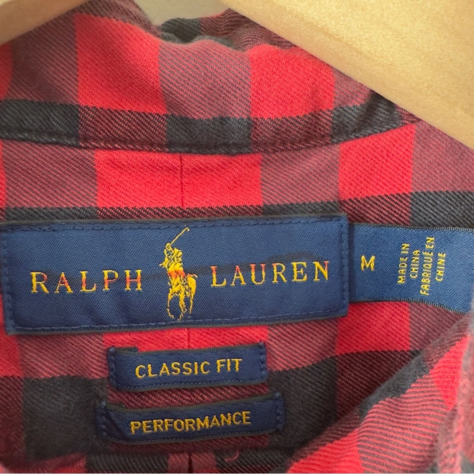 Ralph Lauren Ralph Lauren Classic Fit Performance Red Black Checker EUC Size US M / EU 48-50 / 2 - 6 Thumbnail