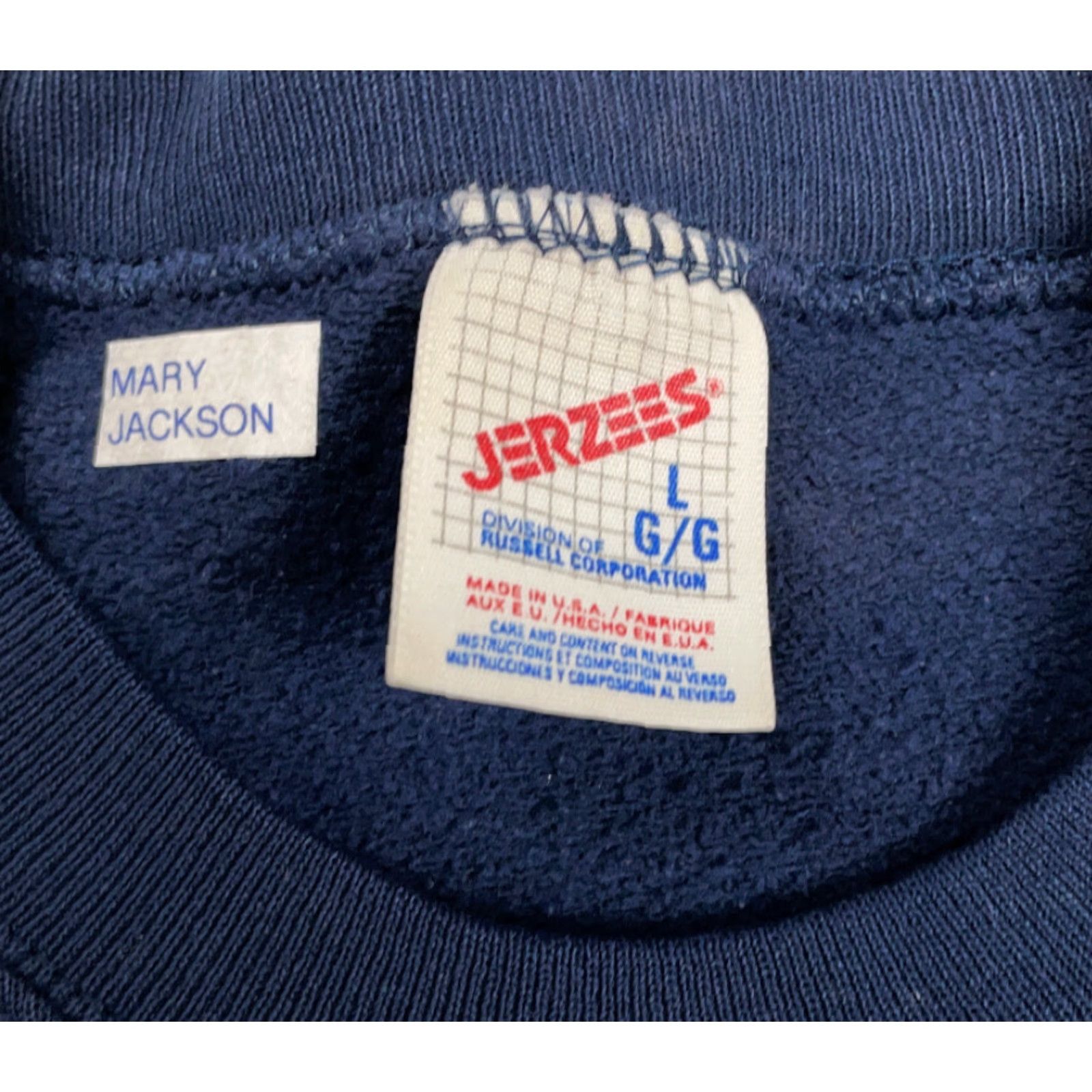 Jerzees VINTAGE Jerzees 90s Bunny Stars Sweatshirt Adult Large Blue Graphic Pullover Womens Size L / US 10 / IT 46 - 6 Thumbnail