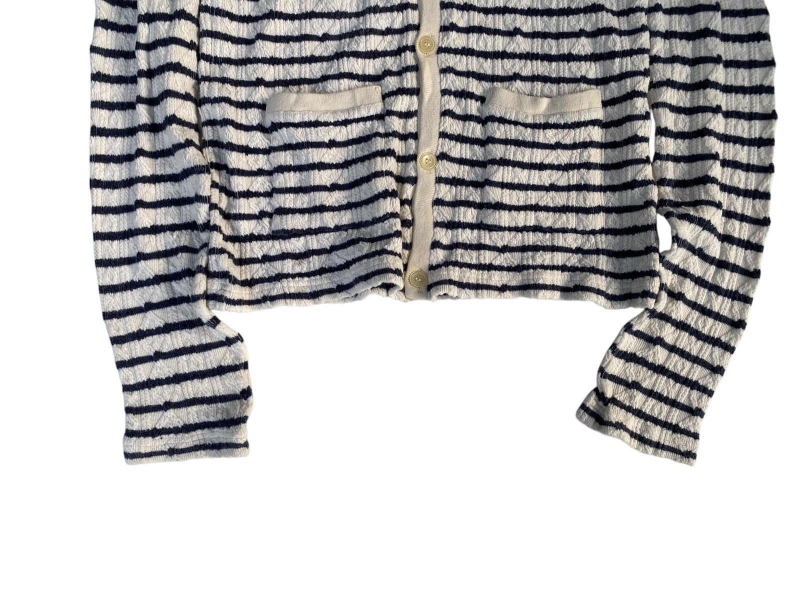 Japanese Brand × Ships Jet Blue Vtg Ship Jet Blue Knitwear Cardigan Mesh Size M / US 6-8 / IT 42-44 - 4 Thumbnail