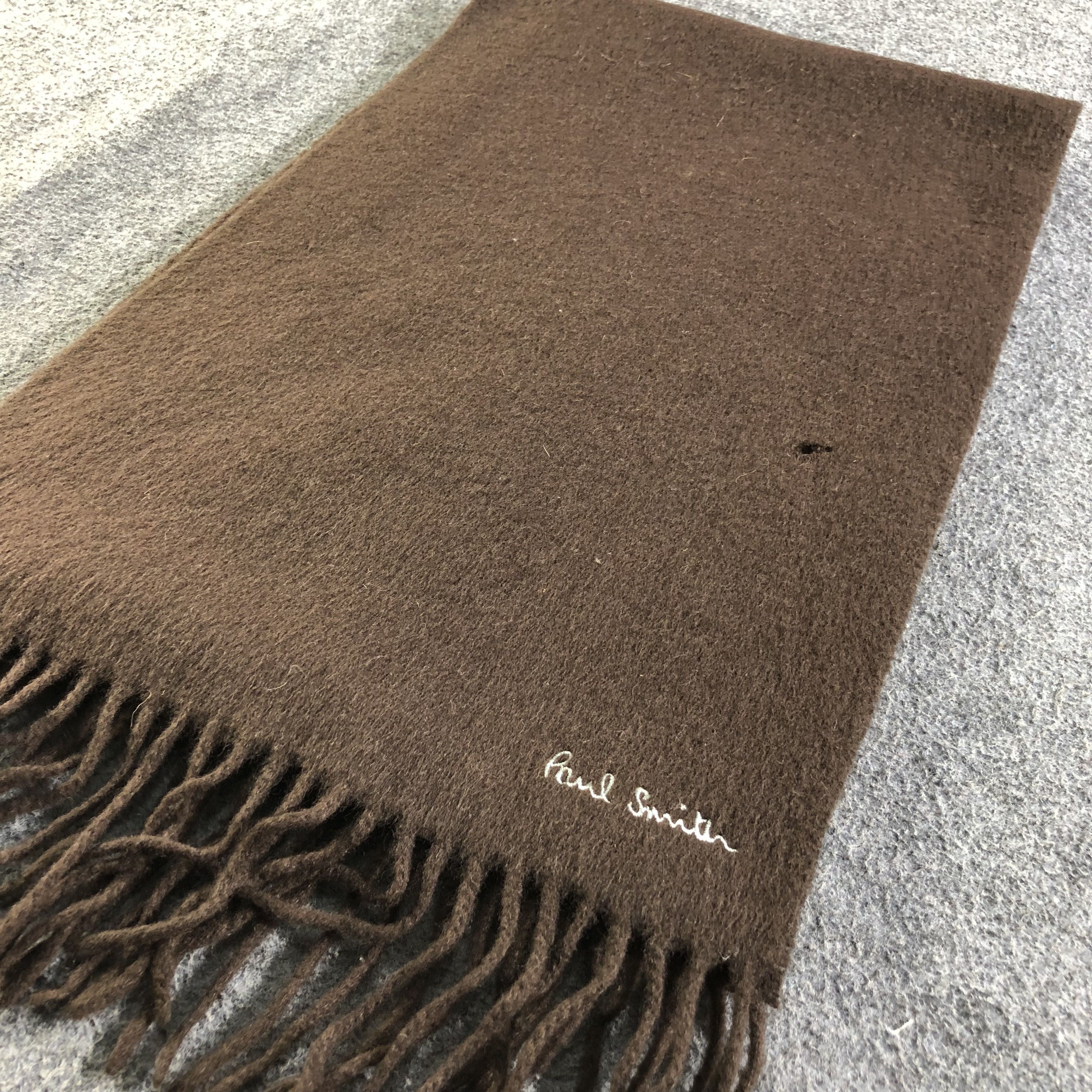 Paul Smith Paul Smith Plain Cashmere Scarf Muffler V1947 Size ONE SIZE - 3 Thumbnail