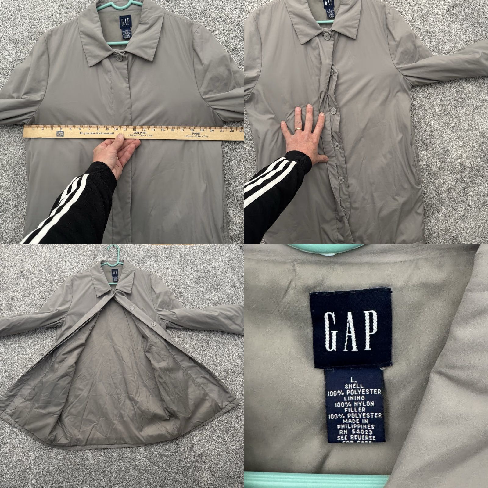 Gap VINTAGE Gap Car Coat Mens Large Lightweight Insulated Minimalist 90s Y2K Classic Puffer Jacket Casual Travel Size US L / EU 52-54 / 3 - 8 Thumbnail