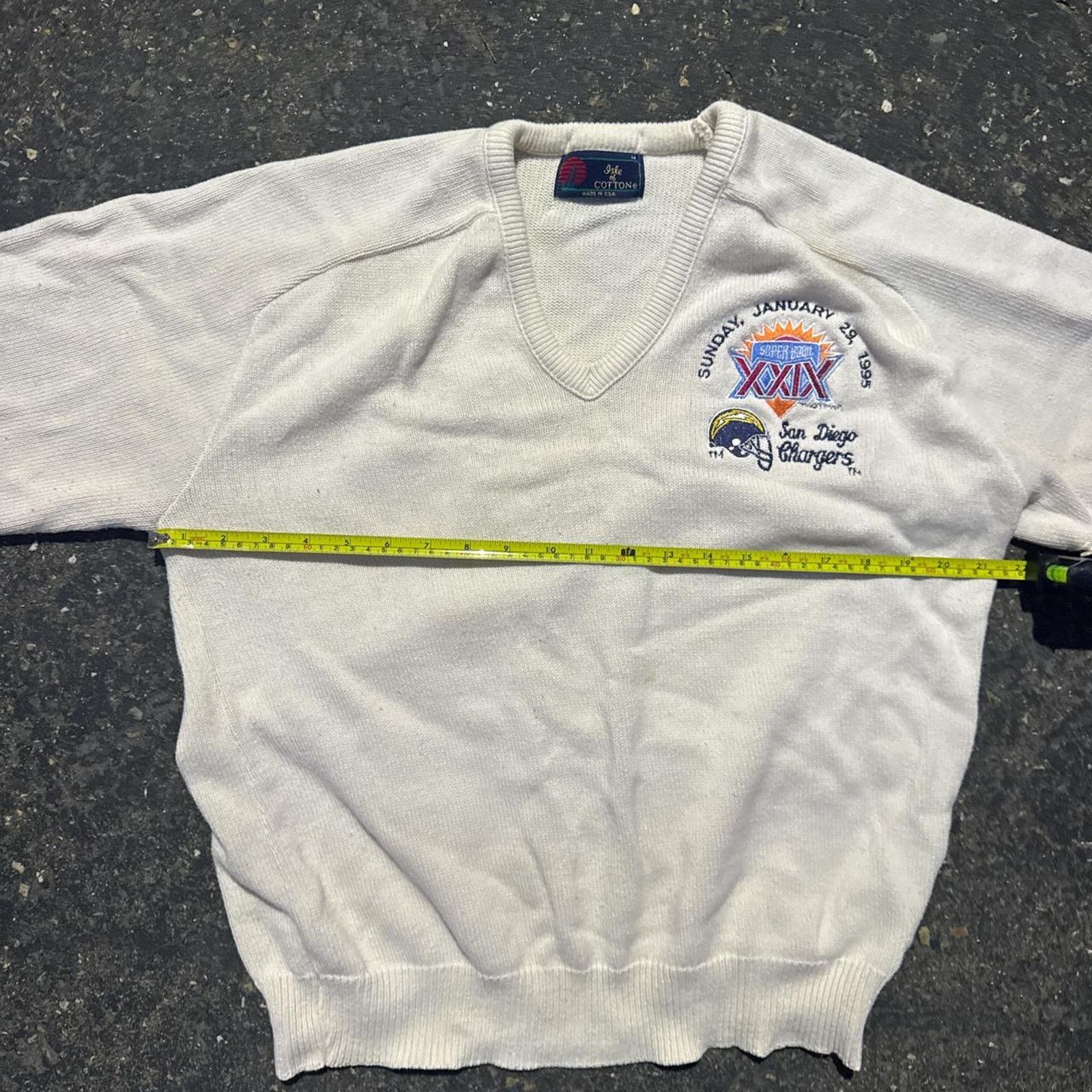 NFL Vintage 1995 Super Bowl Knit Sweater chargers Size Medium Size US M / EU 48-50 / 2 - 6 Thumbnail