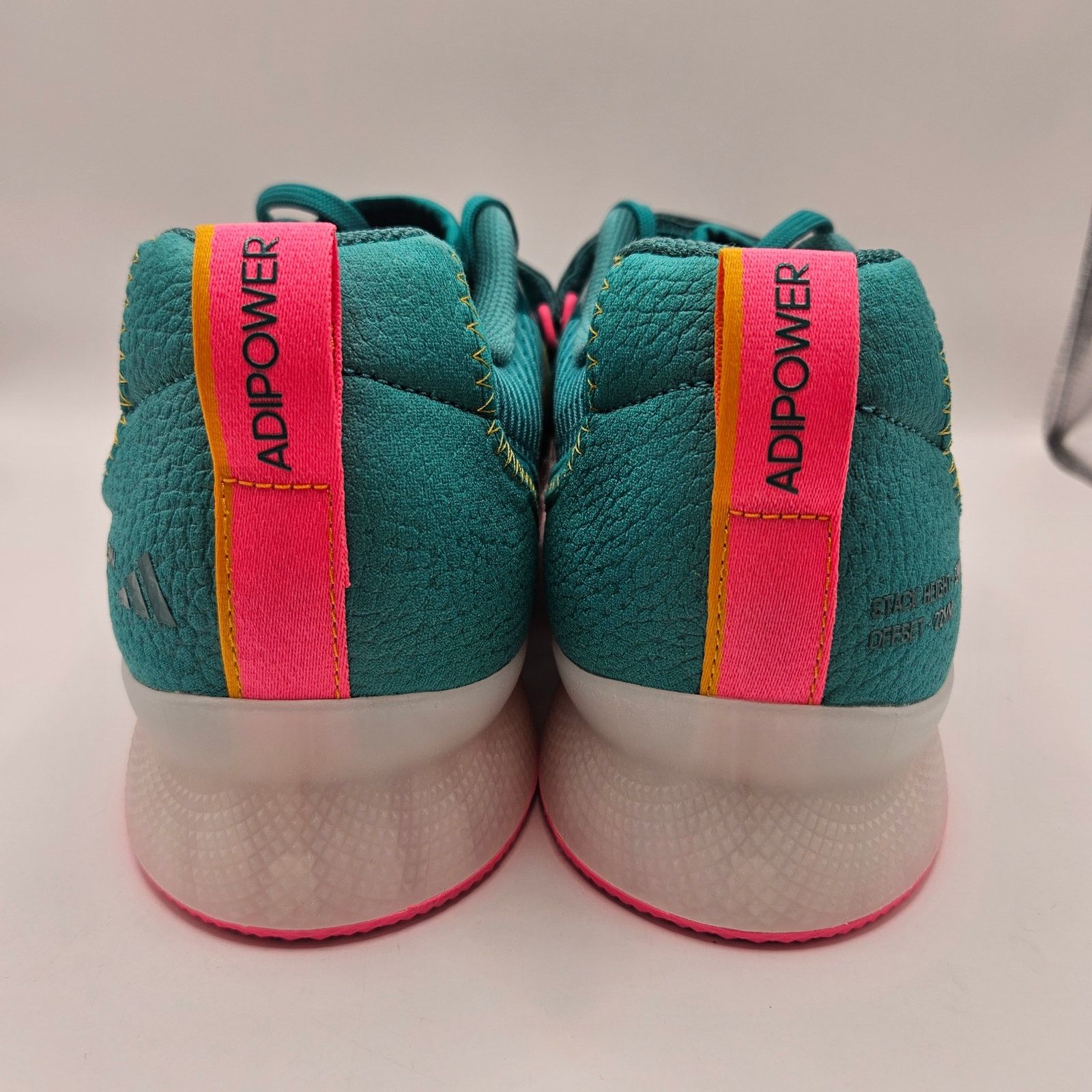 Adidas ADIDAS MEN'S 11 ADIPOWER WEIGHTLIFTING 3 SHOES TEAL WHITE Size US 11 / EU 44 - 3 Thumbnail