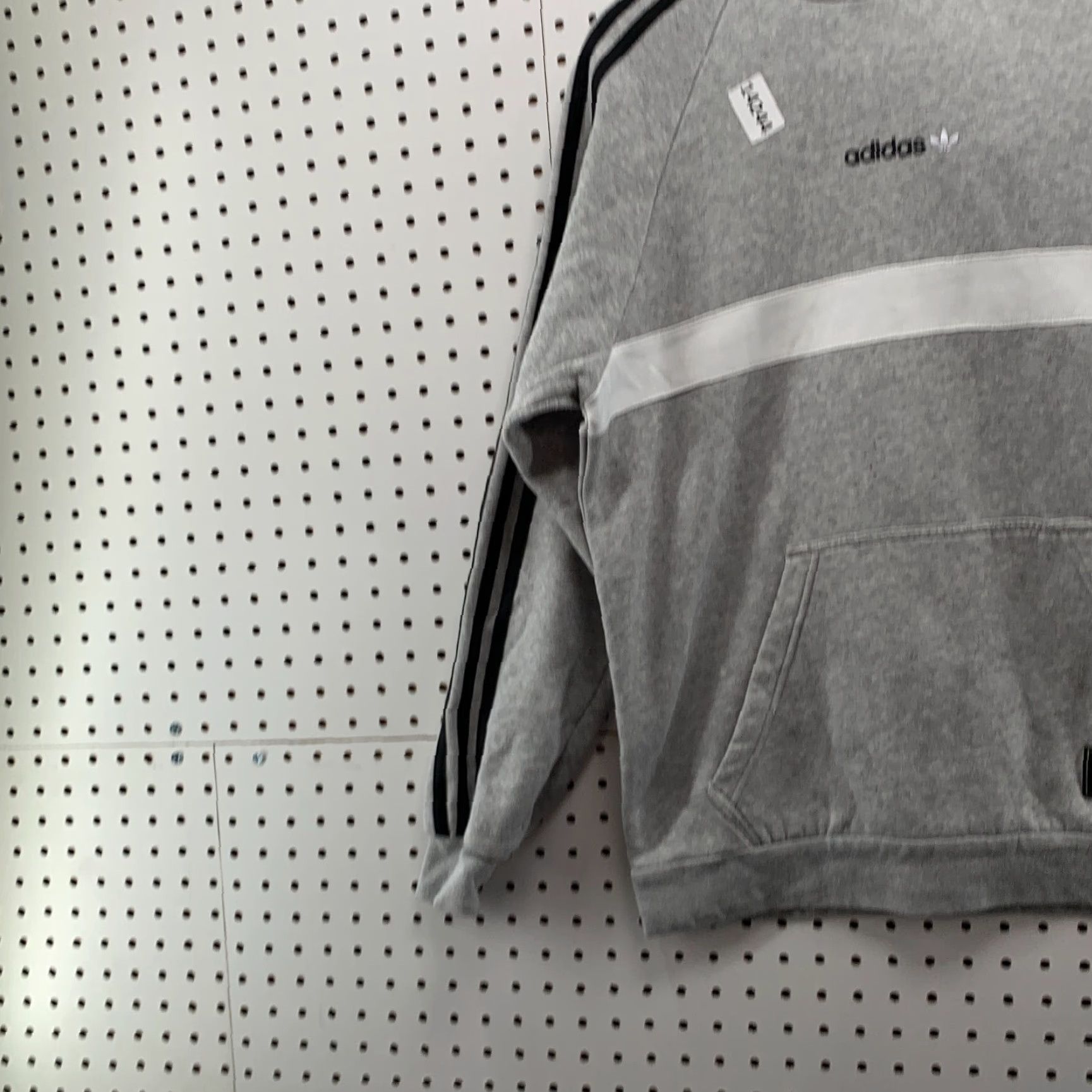 Adidas Adidas Hooded Long Sleeve Gray Sweater Men Size Medium Striped Sleeves Size US M / EU 48-50 / 2 - 3 Thumbnail