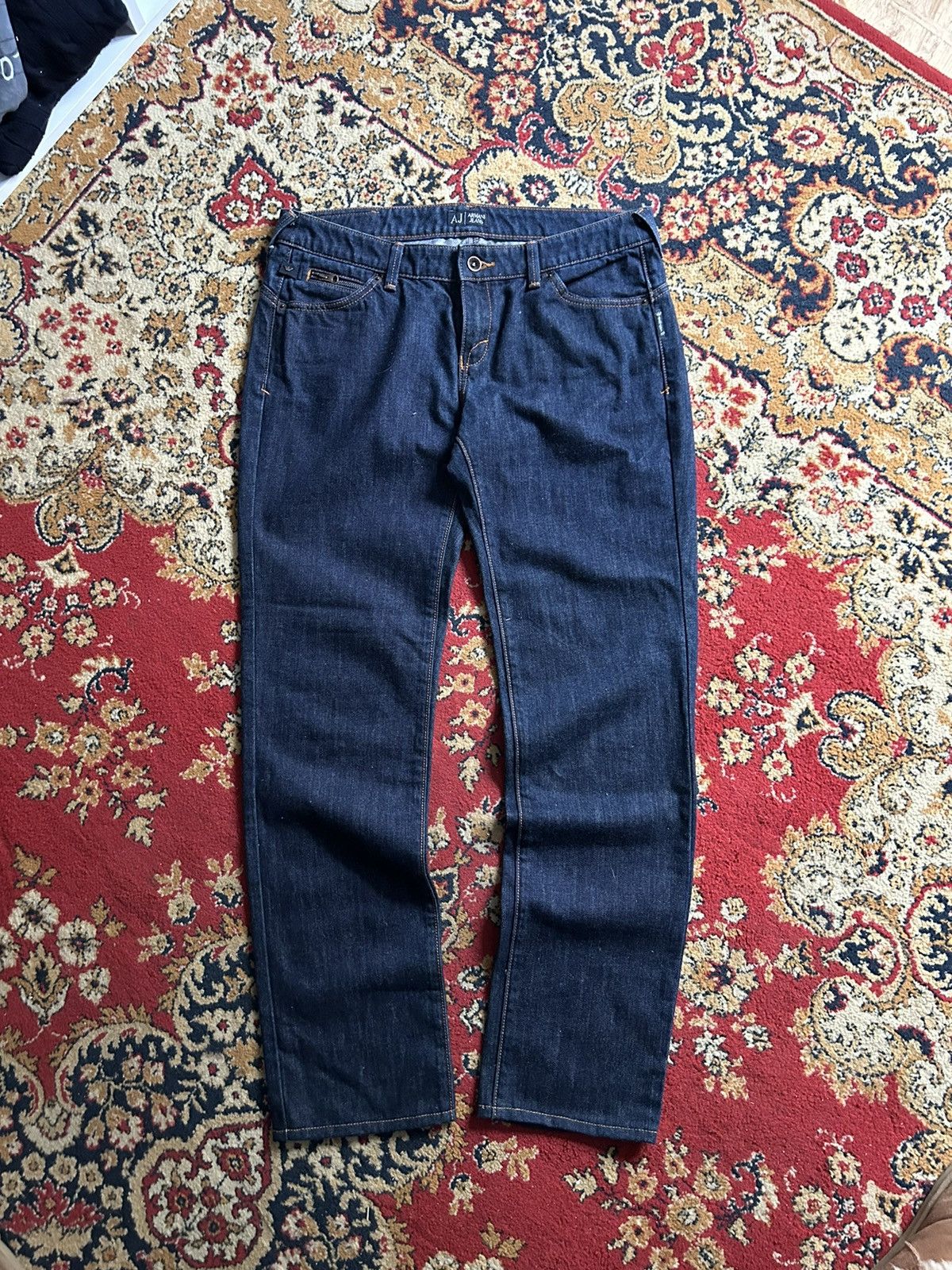 Giorgio Armani × Vintage Vintage Armani Jeans metal logo y2k style denim Size US 30 / EU 46 - 5 Thumbnail