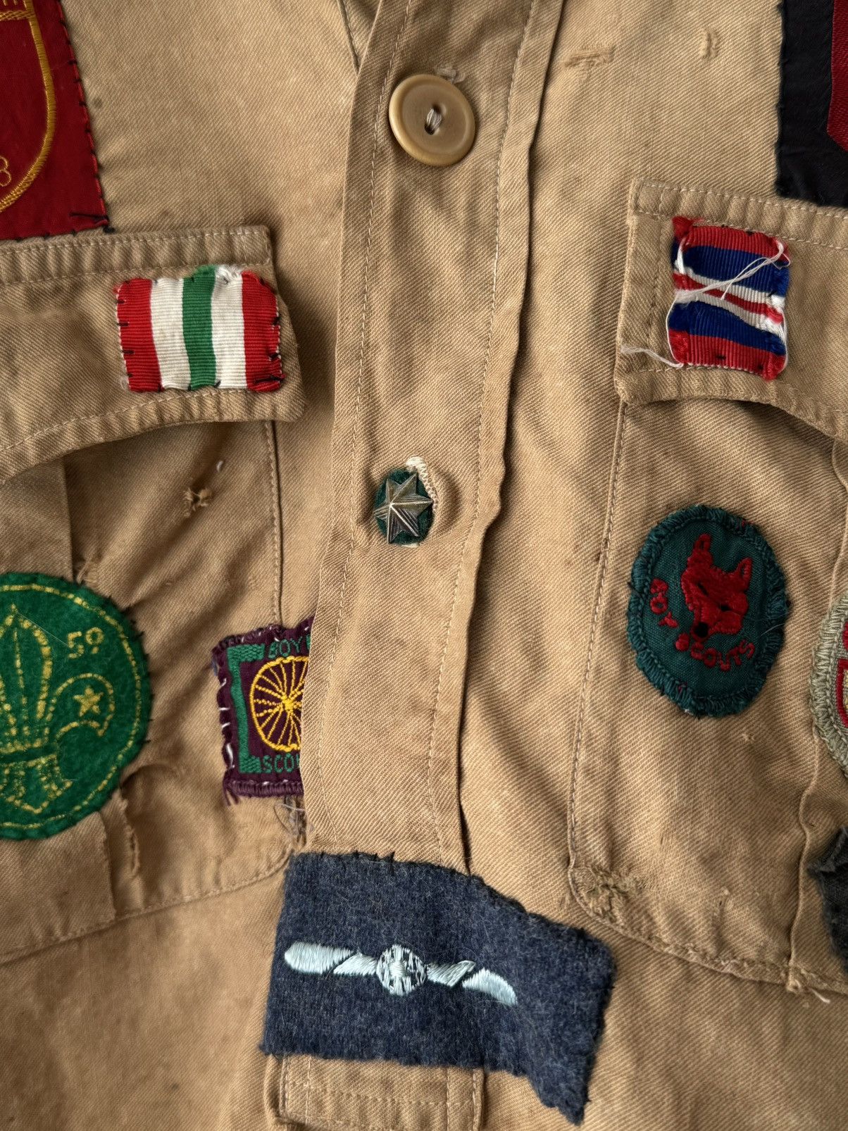 Vintage Original 1940s British Boy Scouts Patches Shirt Size US S / EU 44-46 / 1 - 3 Thumbnail