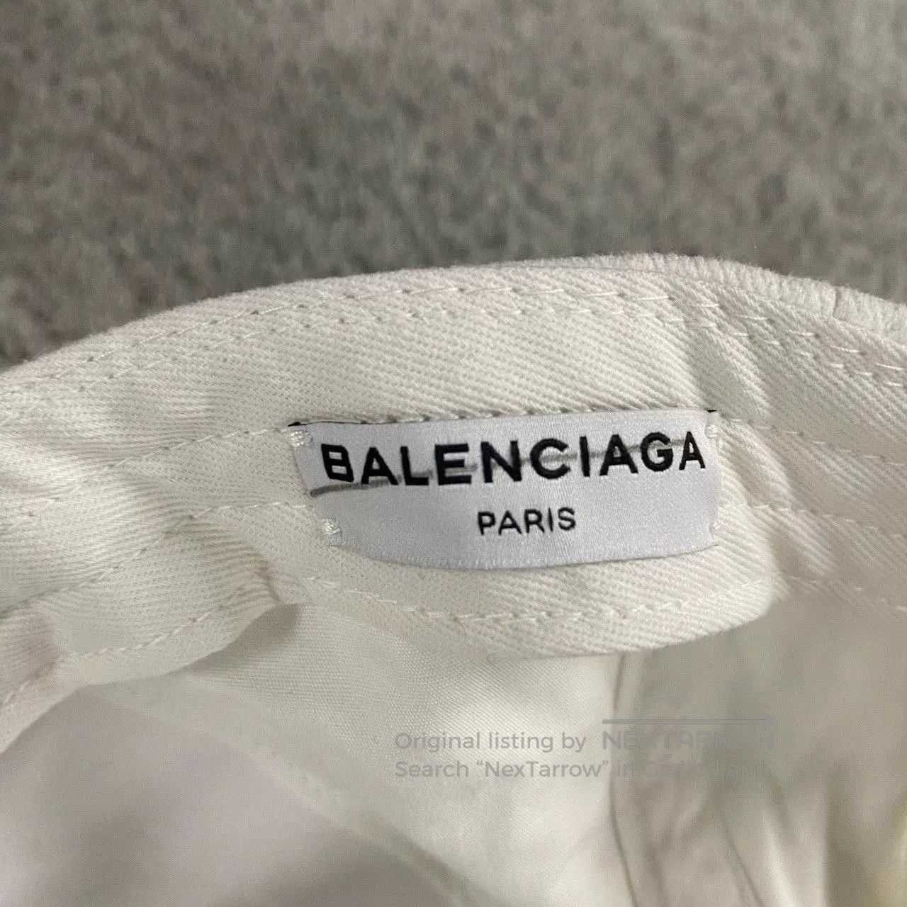 Balenciaga Balenciaga Latest White Embroidered Logo Cap. Size ONE SIZE - 6 Thumbnail